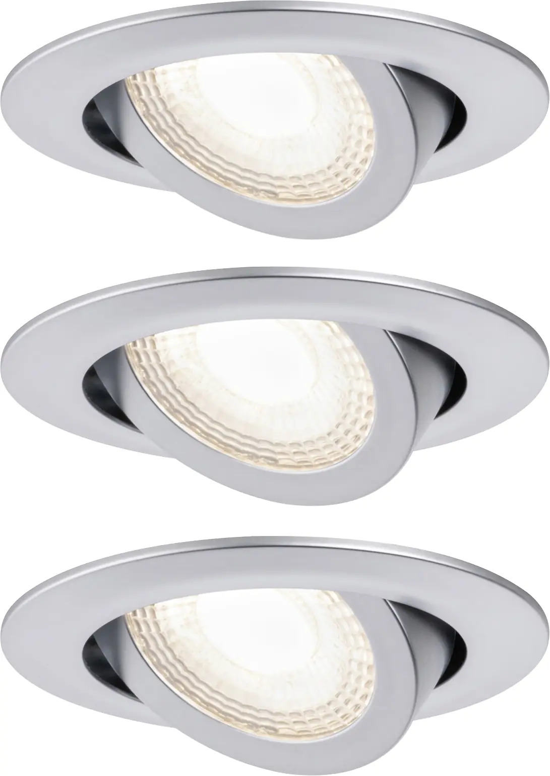 Paulmann LED Einbauleuchte 3er-Set chrom schwenkbar