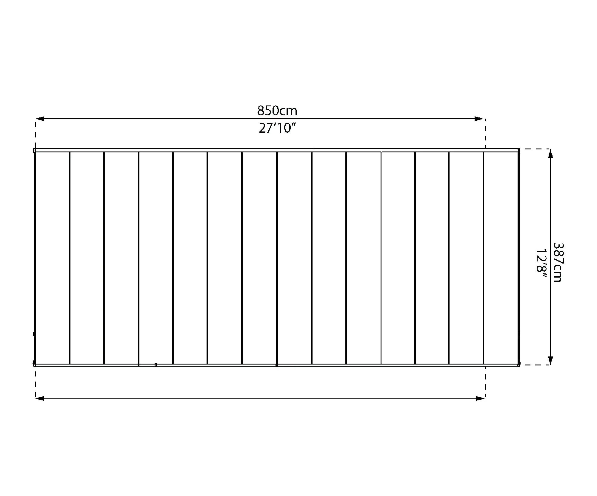 Canopia Terrassenüberdachung Feria 400 x 850 cm anthrazit Canopia Terrassenüberdachung Feria 400 x 850 cm anthrazit