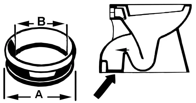 WC-Stutzenverbinder weiß