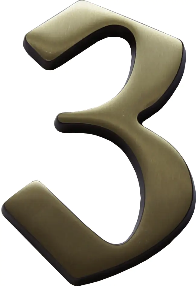Alpertec Hausnummer 3 Bronze