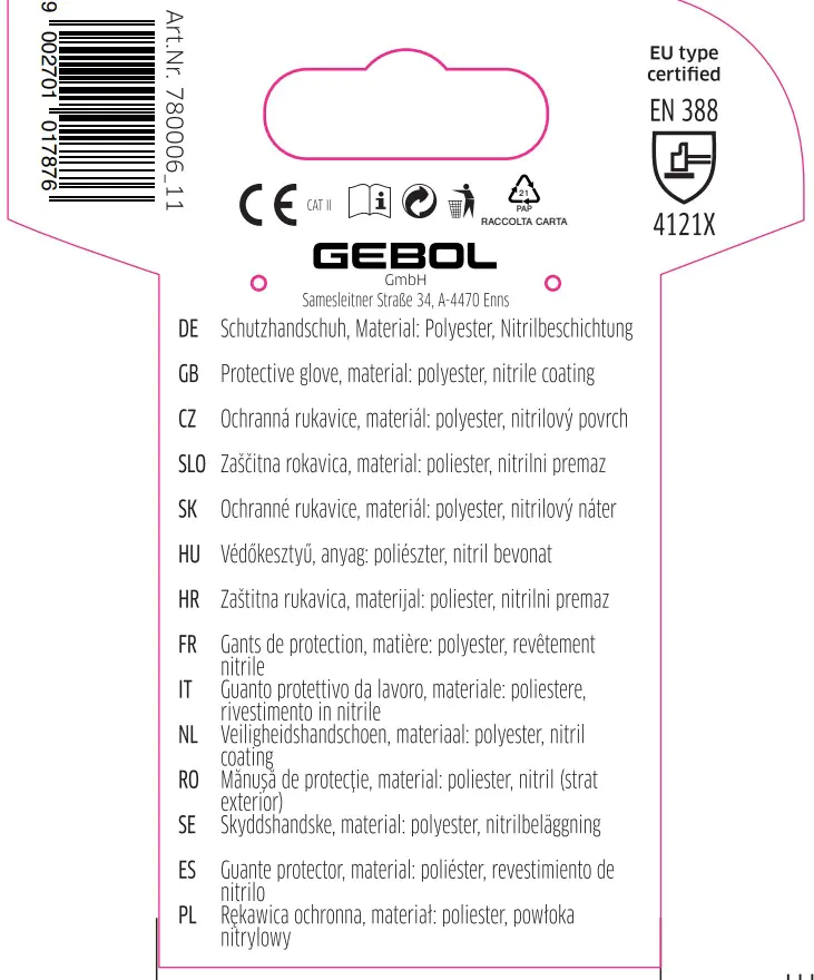 Gebol Handschuh Laurus  