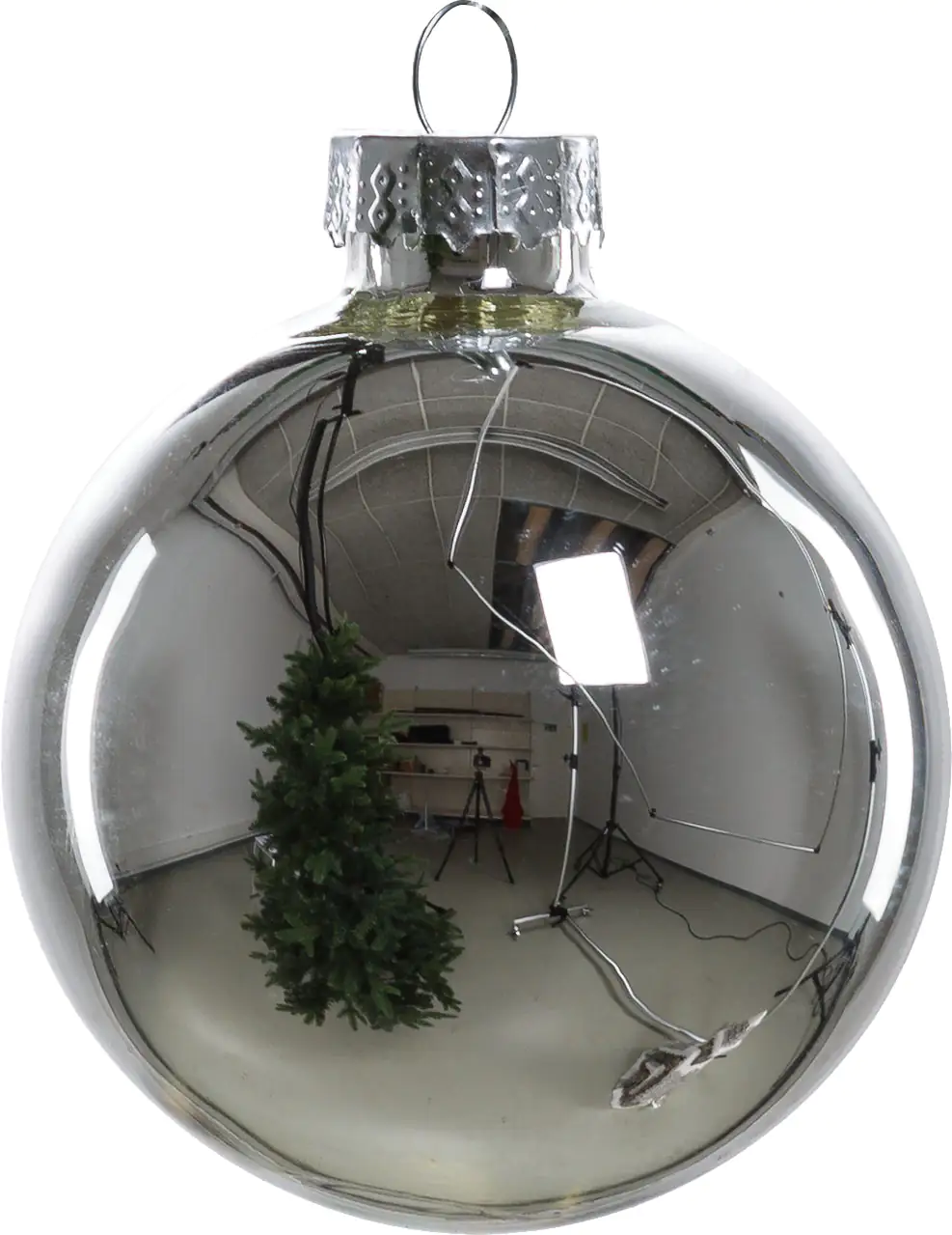 2076601538974_02 TrendLine Weihnachtskugeln aus Glas Ø 6 cm silber 20 Stück
