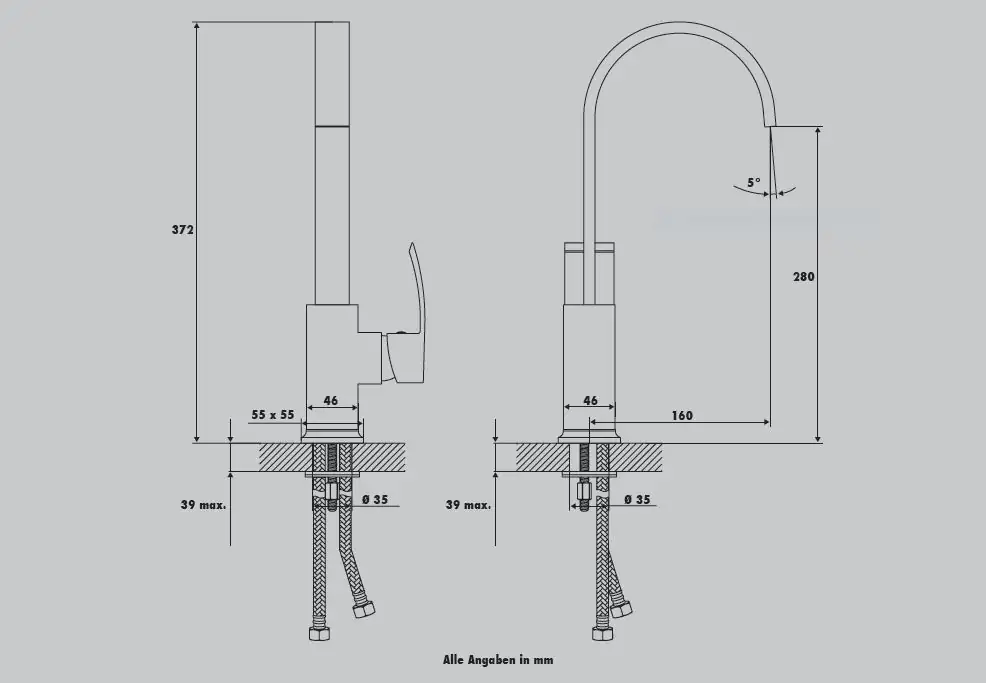 Primaster Küchenarmatur Splash verchromt Primaster Küchenarmatur Splash verchromt