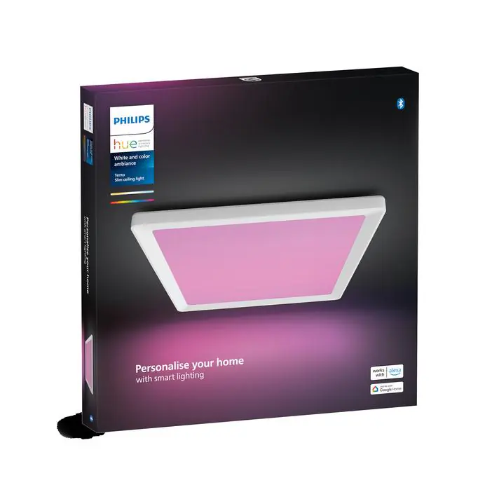 Philips Hue LED Deckenleuchte Tento eckig weiß 43 x 3 cm RGB Philips Hue LED Deckenleuchte Tento eckig weiß 43 x 3 cm RGB