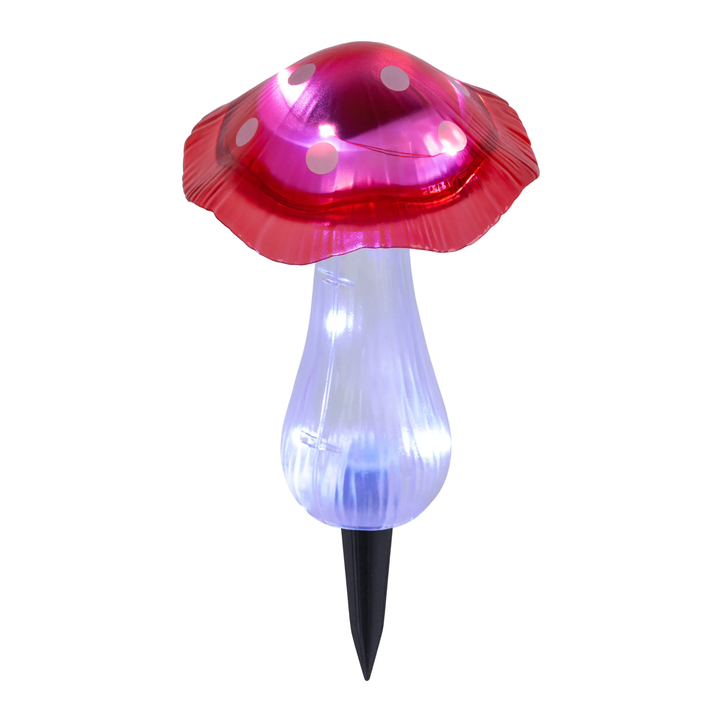 Light & More LED Solarleuchte Pilz rot