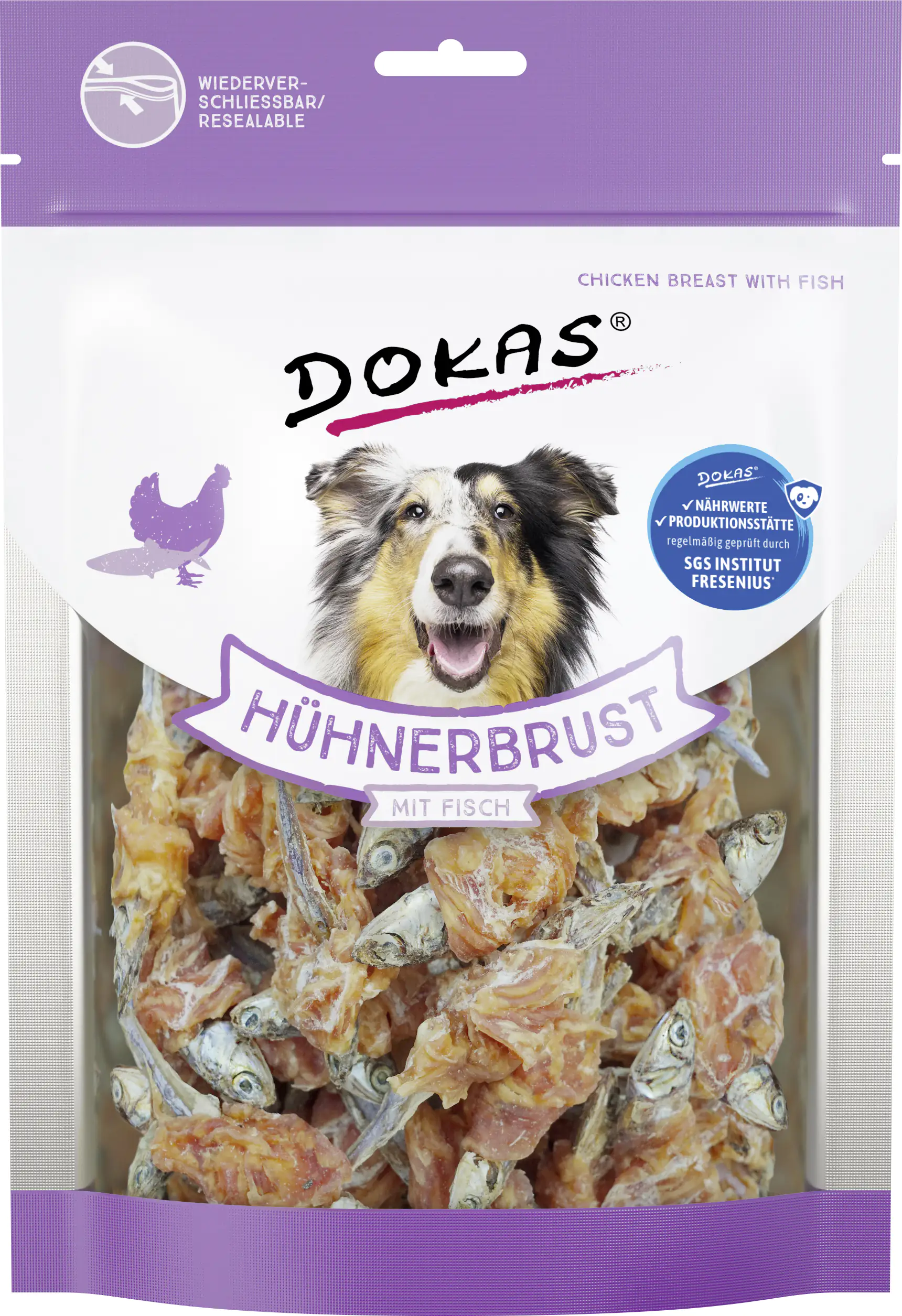 Dokas Hühnerbrust mit Fisch 220 g Dokas Hühnerbrust mit Fisch 220 g