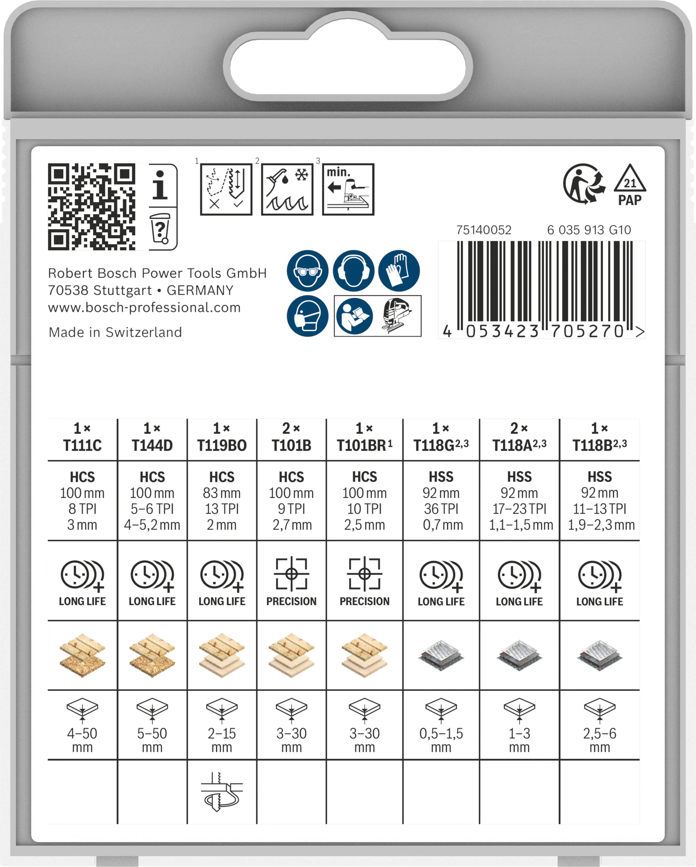Bosch Stichsägeblätter X-Pro Line für Holz & Metall 10-tlg.