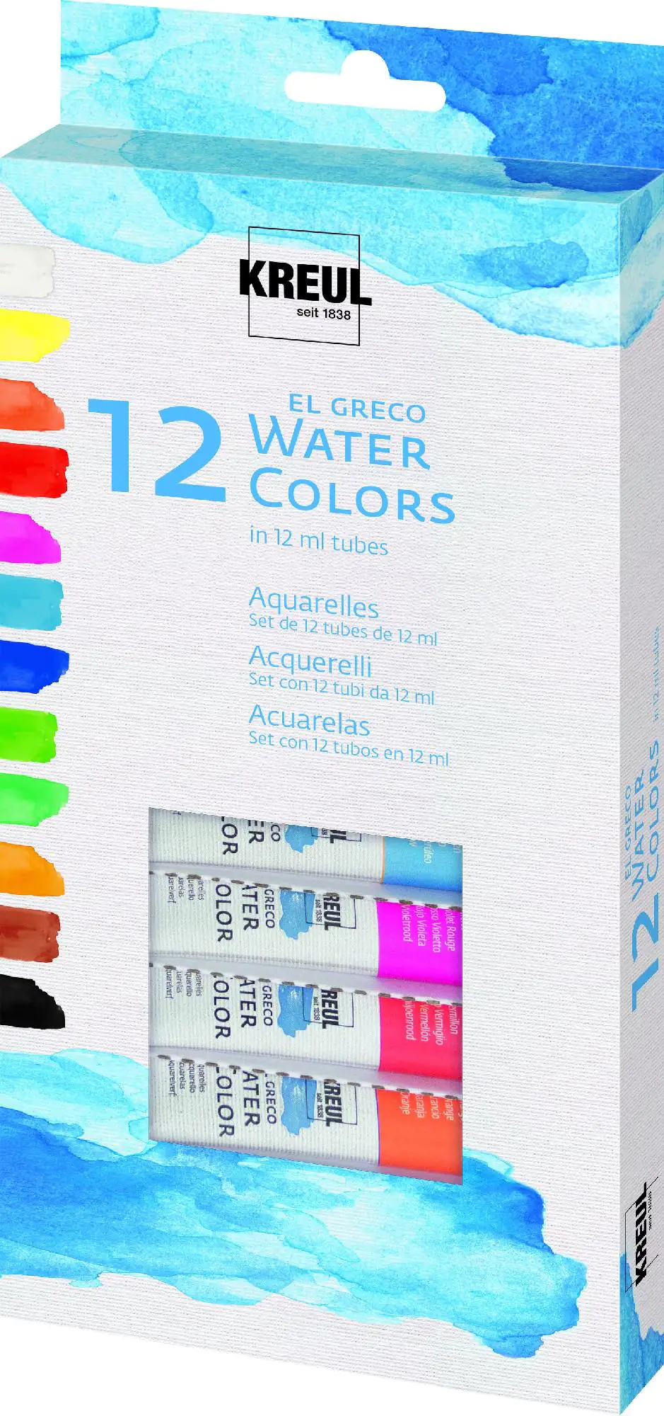 Kreul el Greco Aquarellfarben Tuben Set 12 x 12 ml 