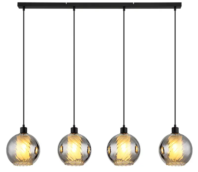 Globo Hängeleuchte Ulf 110 x 120 cm schwarz matt