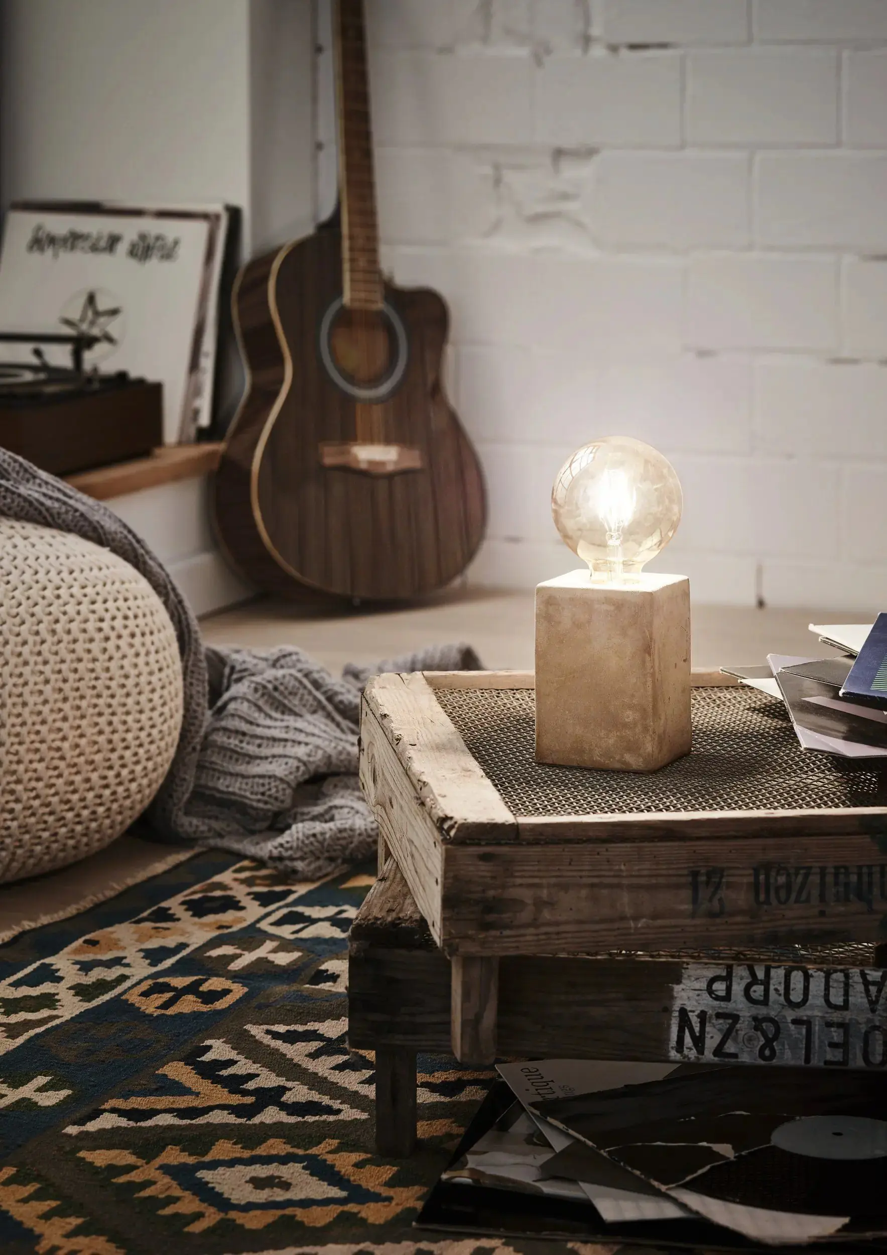 Eglo Tischleuchte Prestwick grau