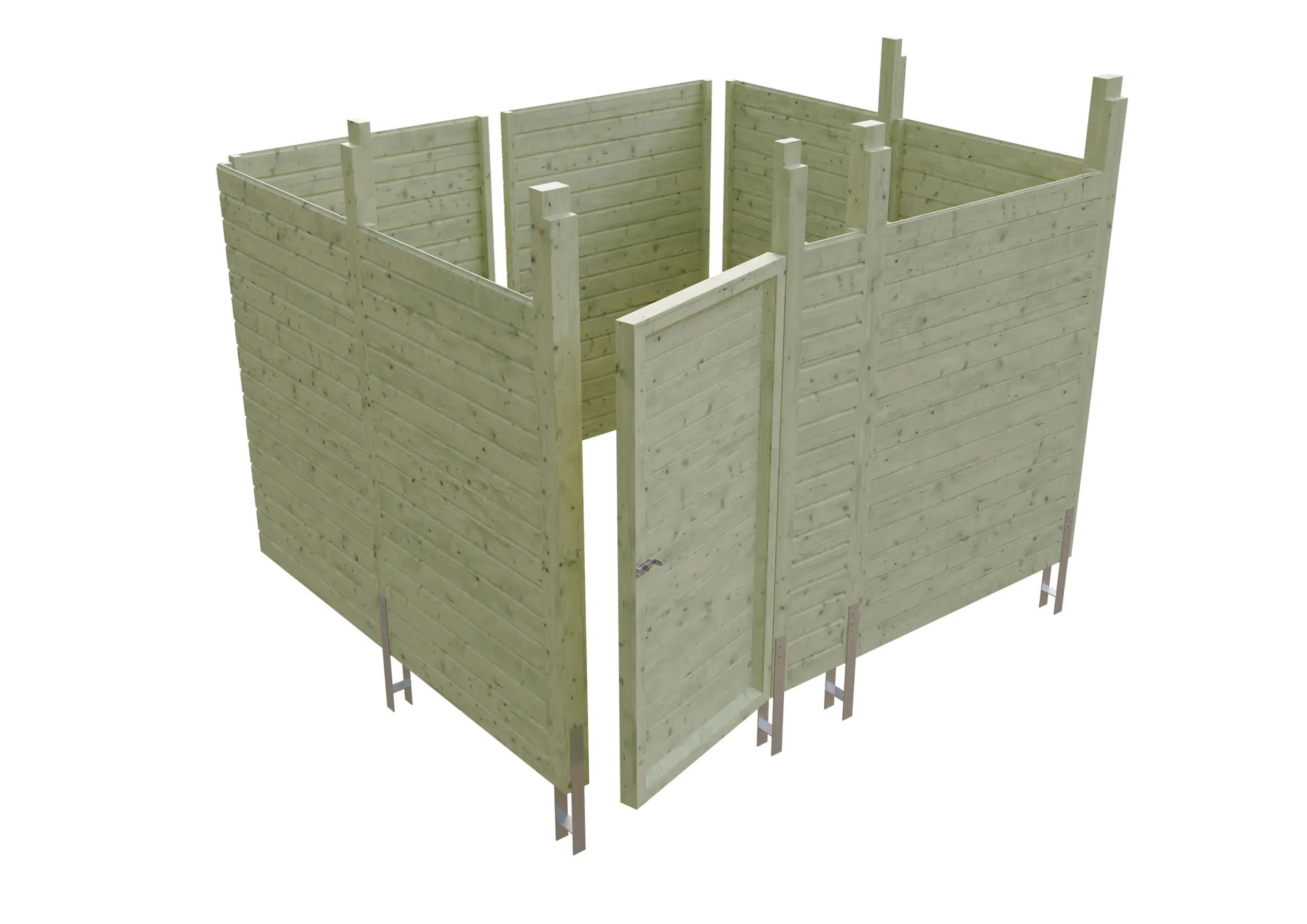 SKAN HOLZ Abstellraum C8 275x317cm, Profilschalung, grün imprägniert