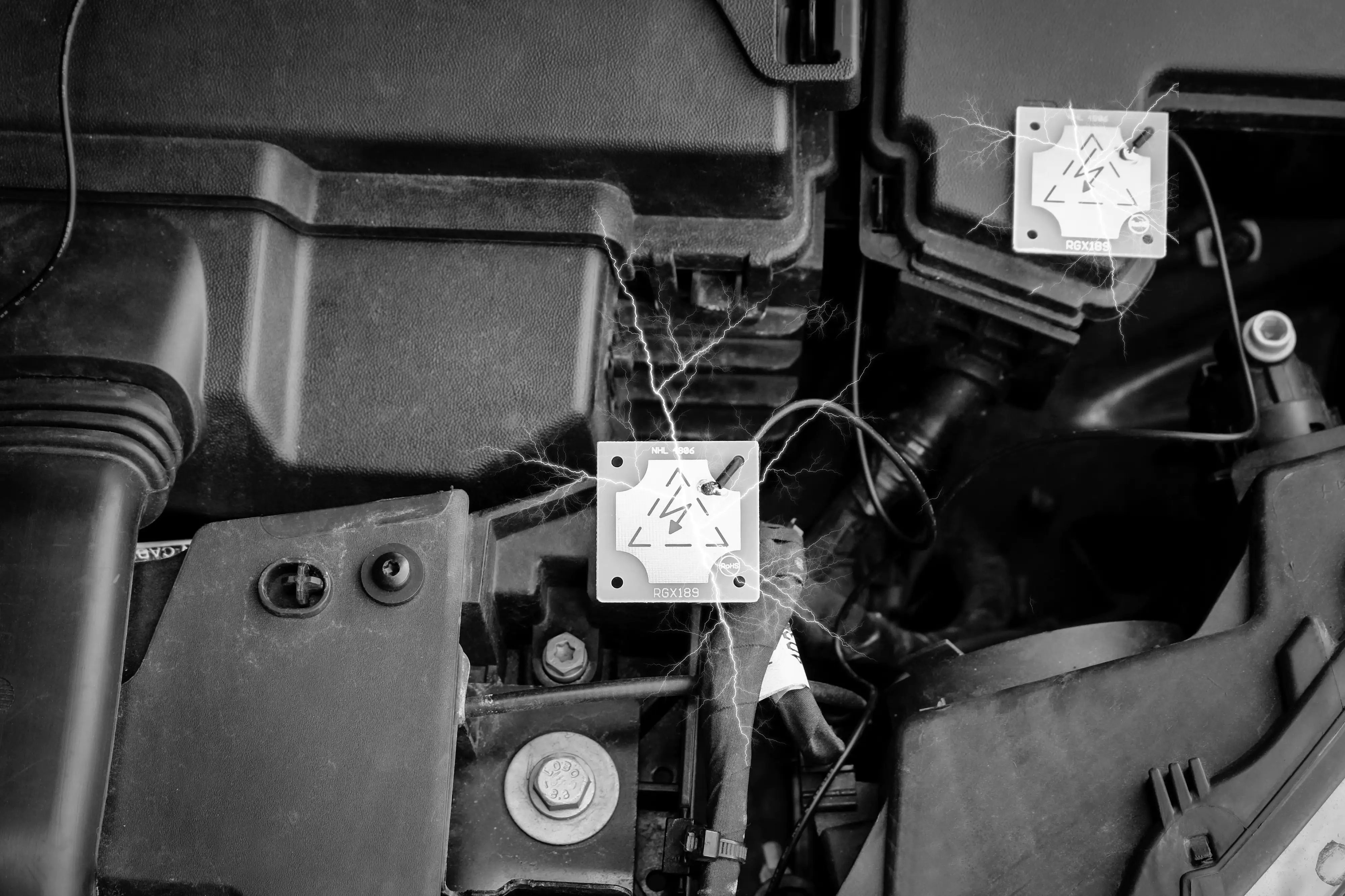 LAS Marderabwehrgerät Hochspannung + Ultraschall 85dB 12/24V DC LAS Marderabwehrgerät Hochspannung + Ultraschall 85dB 12/24V DC