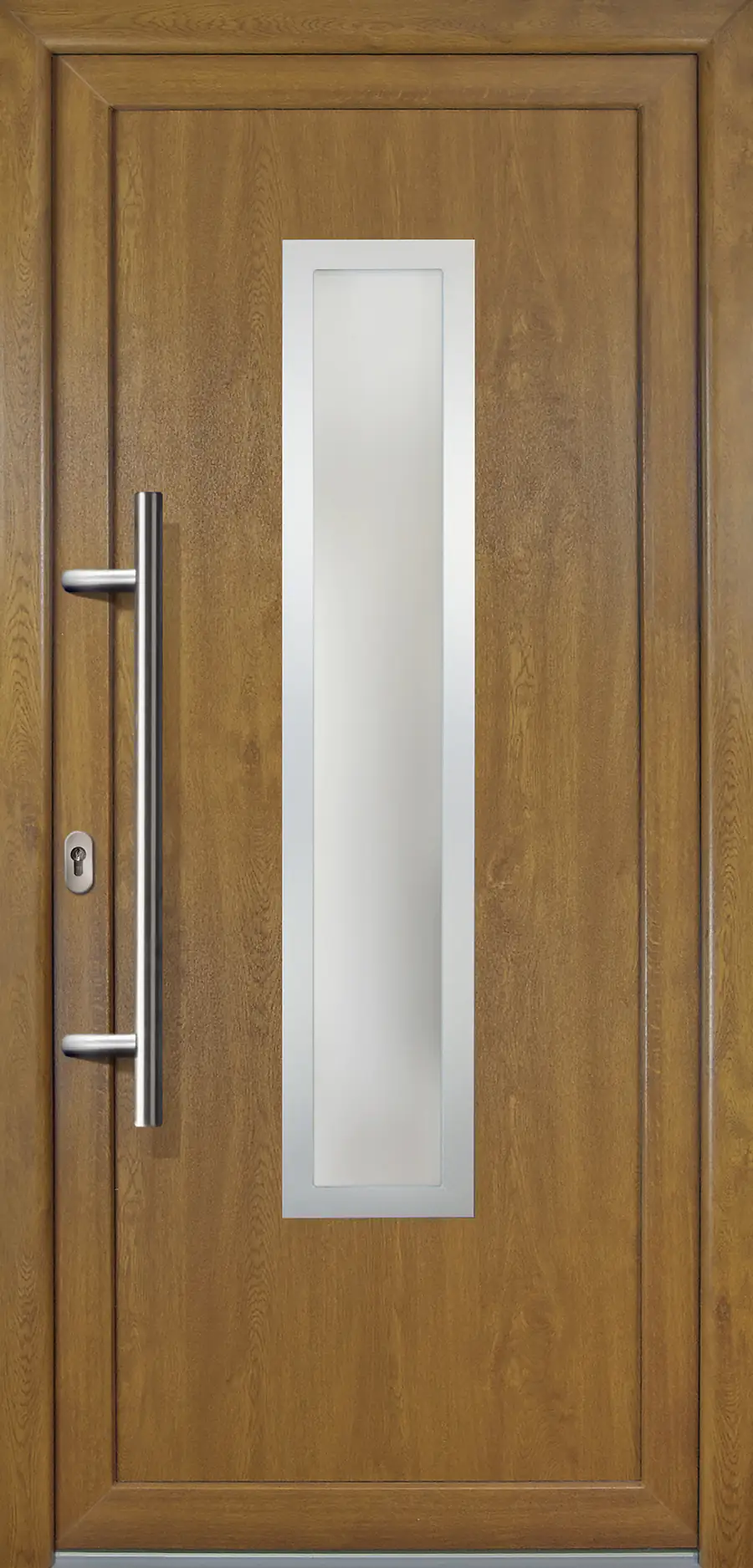 Meeth Haustür Signum PVC Exclusiv PVC Modell 32 88 x 200 cm, DIN links, Golden Oak