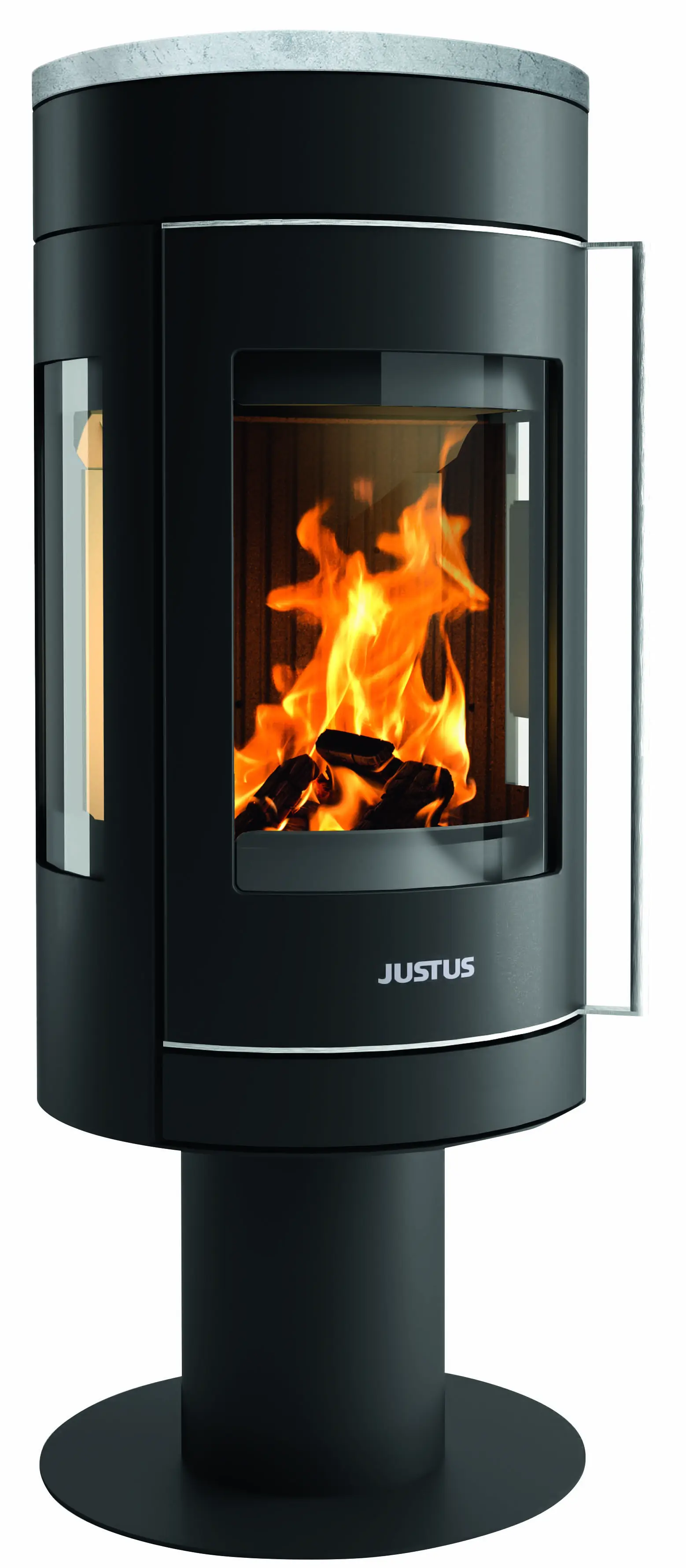 Justus Kaminofen Meva Stahl schwarz 5,5 kW Justus Kaminofen Meva Stahl schwarz 5,5 kW