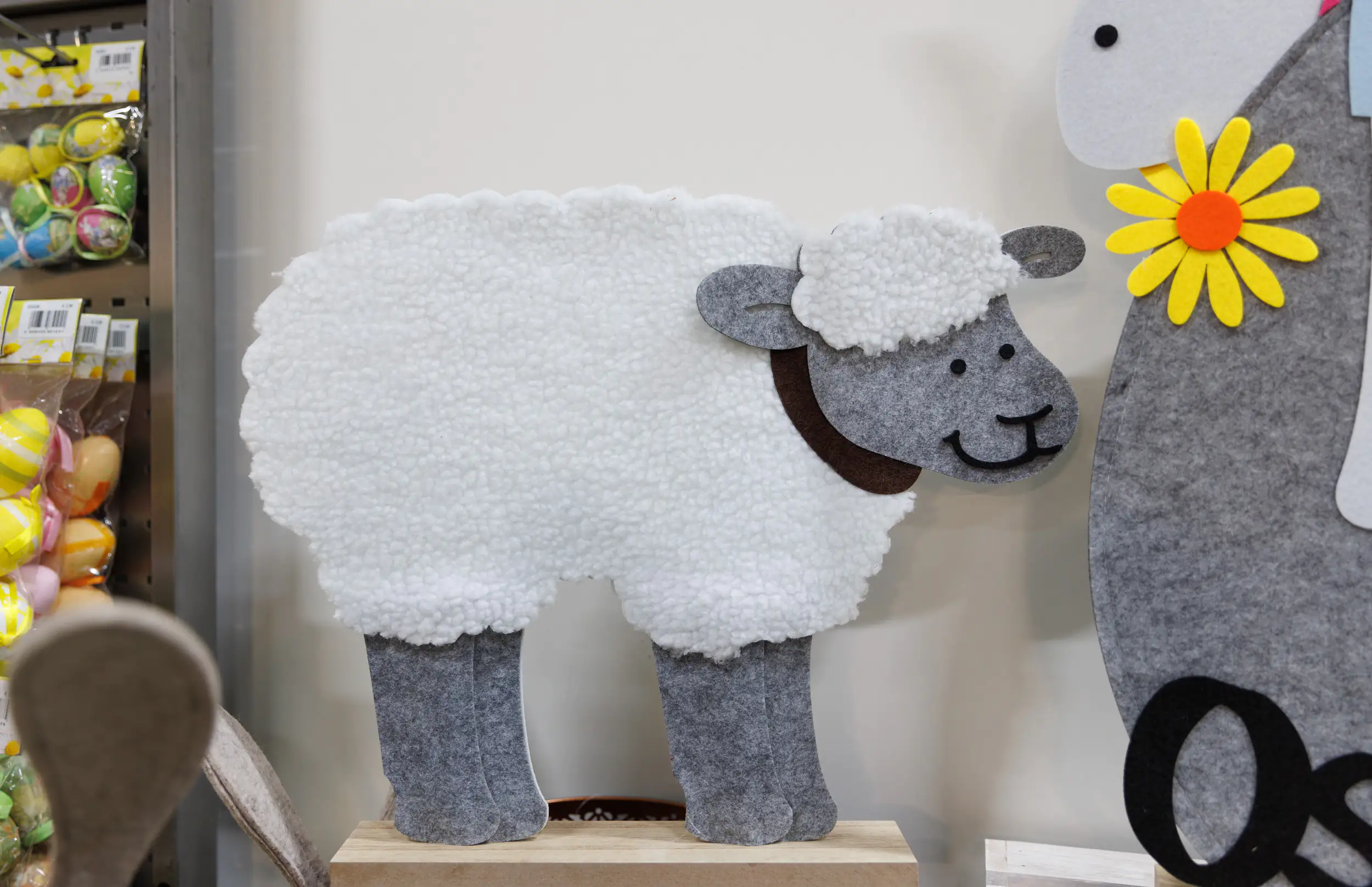 TrendLine Aufsteller Schaf 42 x 35 cm weiß grau