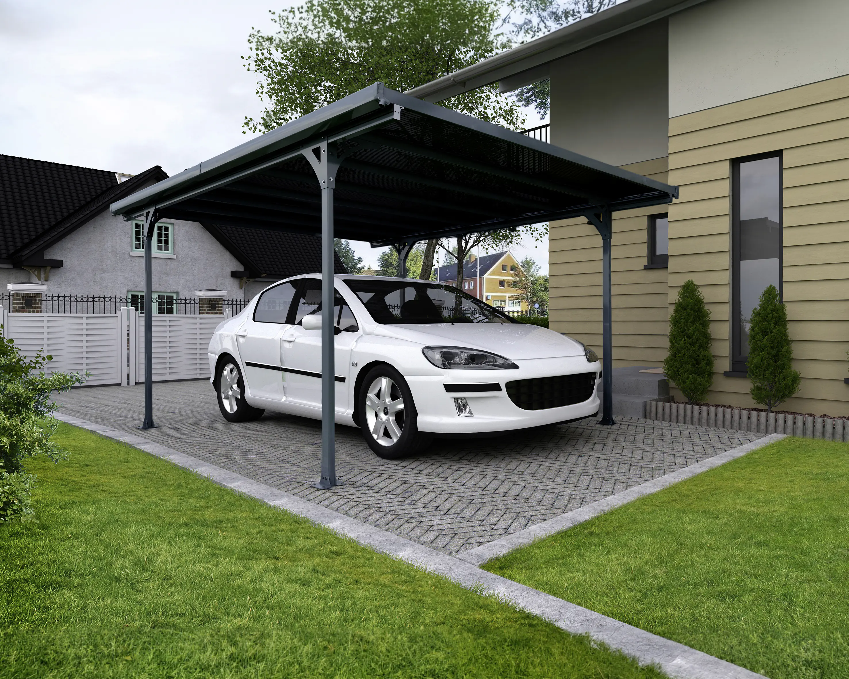 Canopia Carport Verona 5000 Grau Alu 504 x 299 cm Canopia Carport Verona 5000 Grau Alu 504 x 299 cm