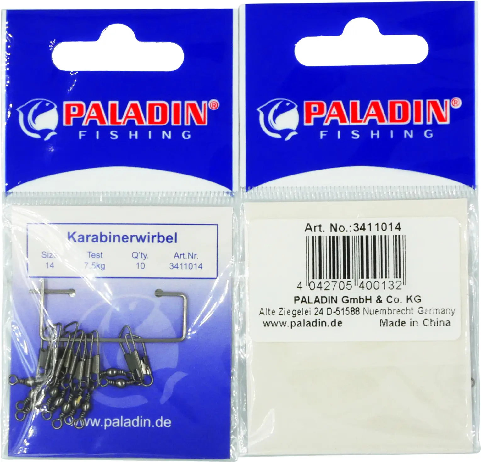 Paladin Karabinerwirbel Gr. 14 gunsmoke 7,5 kg/10 Stück