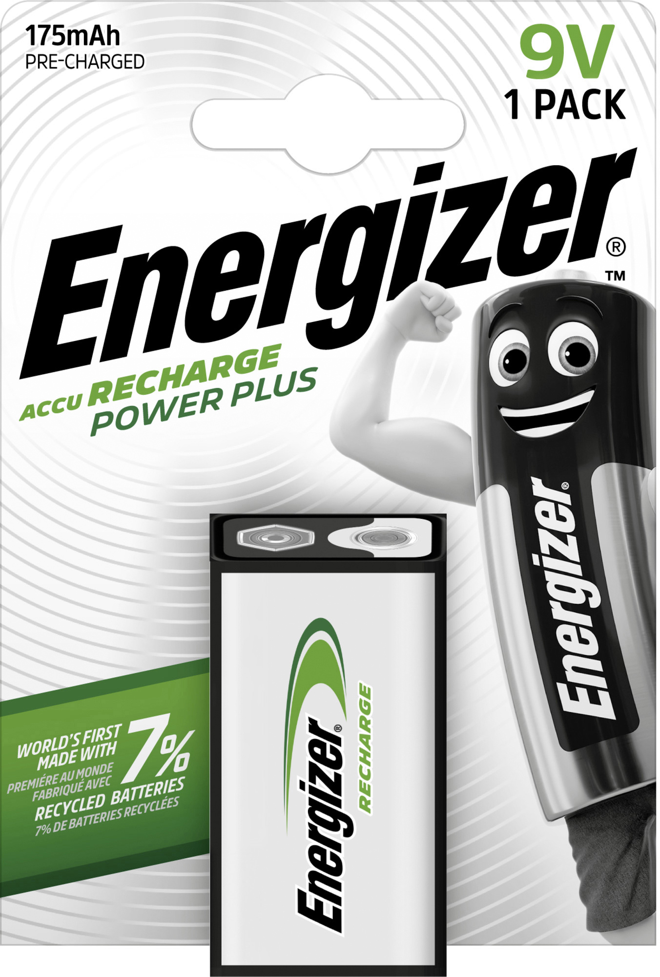 Energizer NiMH Akku Power Plus 9V E-Block 175 mAh