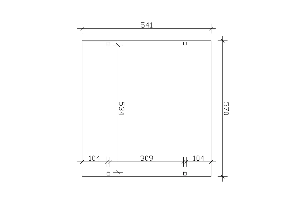 SKAN HOLZ Carport Westerwald 570 x 541 cm, lasiert in Weiß