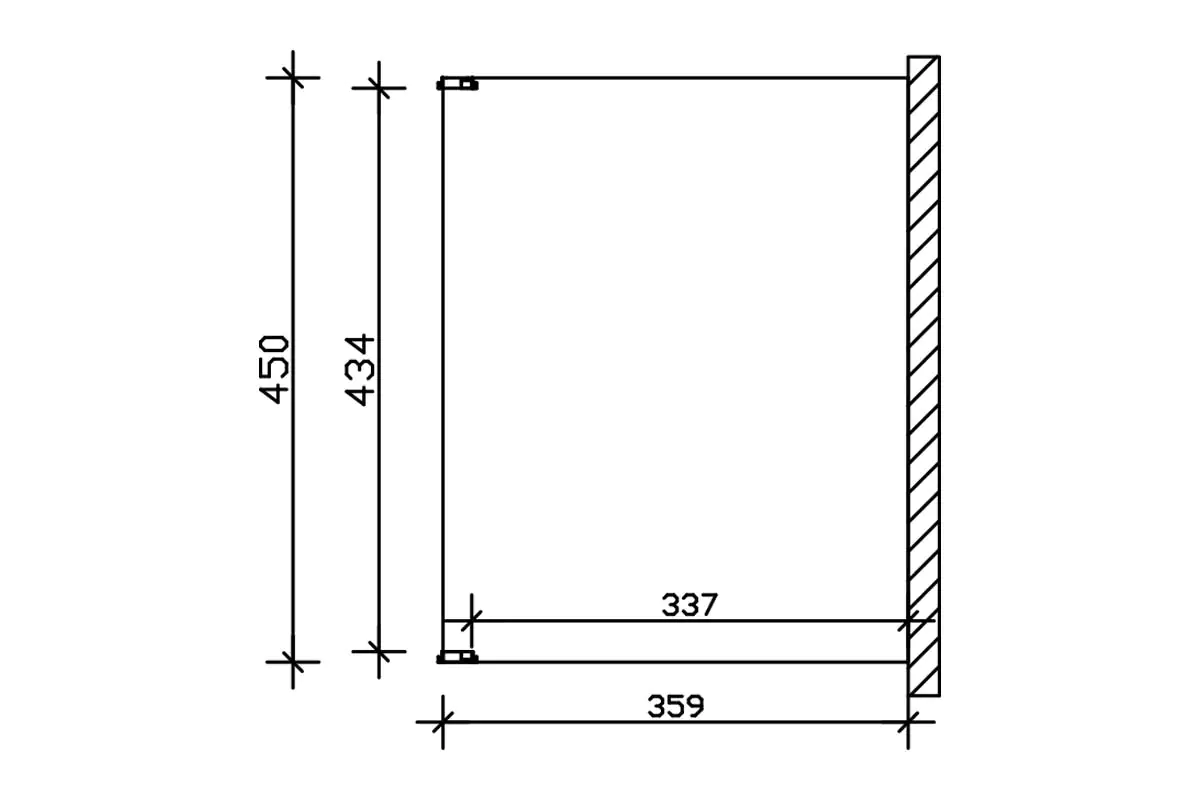 SKAN HOLZ Terrassenüberdachung Novara 450 x 359 cm Leimholz