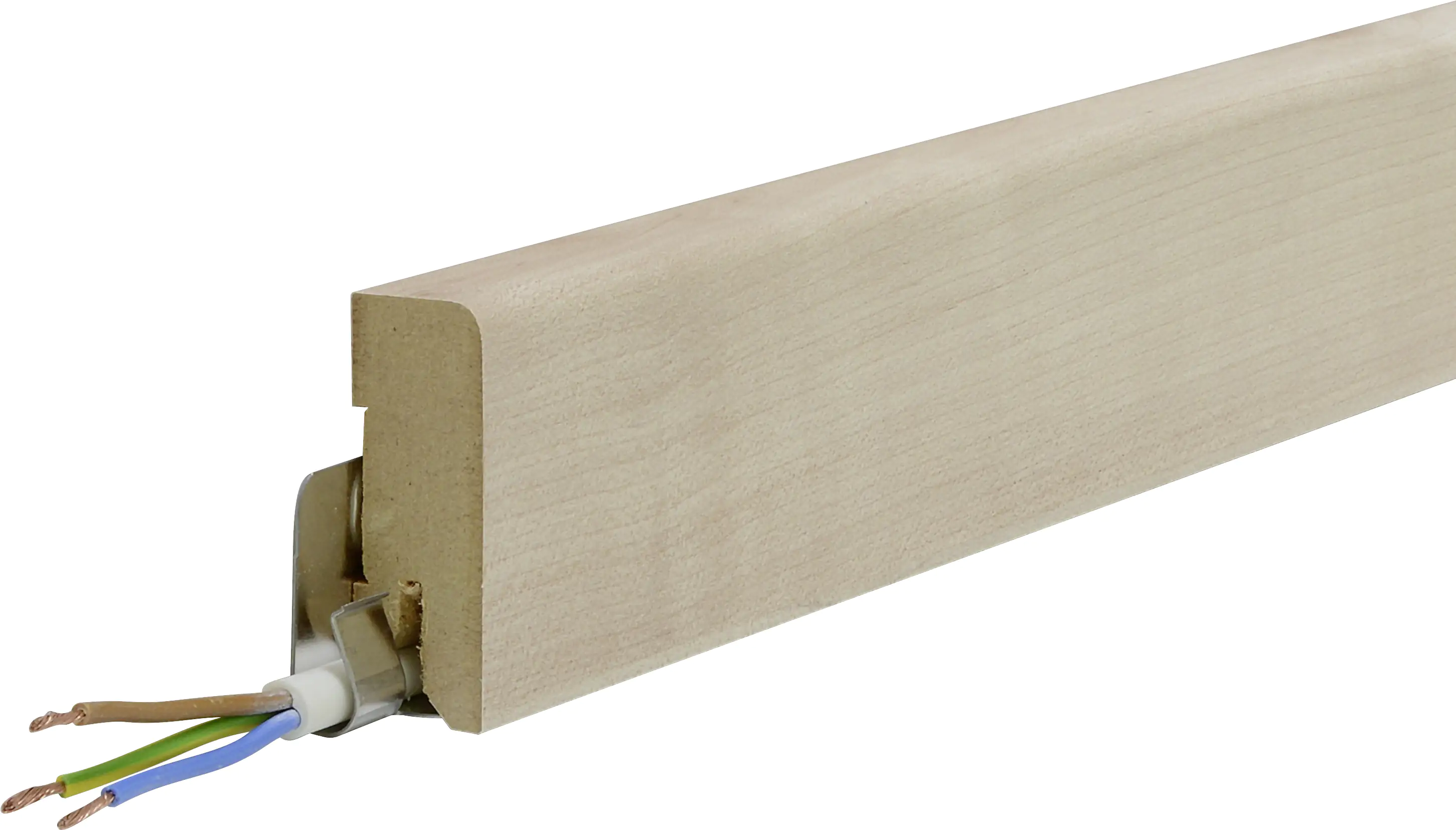 B.S. Bauprogramm Clip-Sockelleiste 250 cm 50 x 18 mm Birke geplankt B.S. Bauprogramm Clip-Sockelleiste 250 cm 50 x 18 mm Birke geplankt