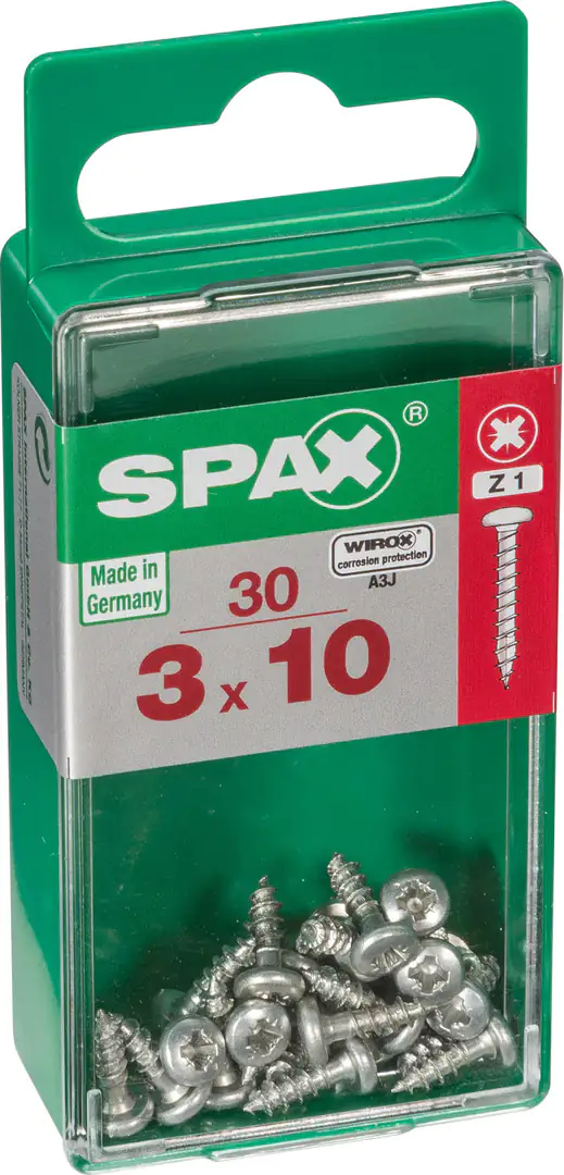 Spax Universalschrauben 3.0 x 10 mm TX 10 - 30 Stk. Spax Universalschrauben 3.0 x 10 mm TX 10 - 30 Stk.