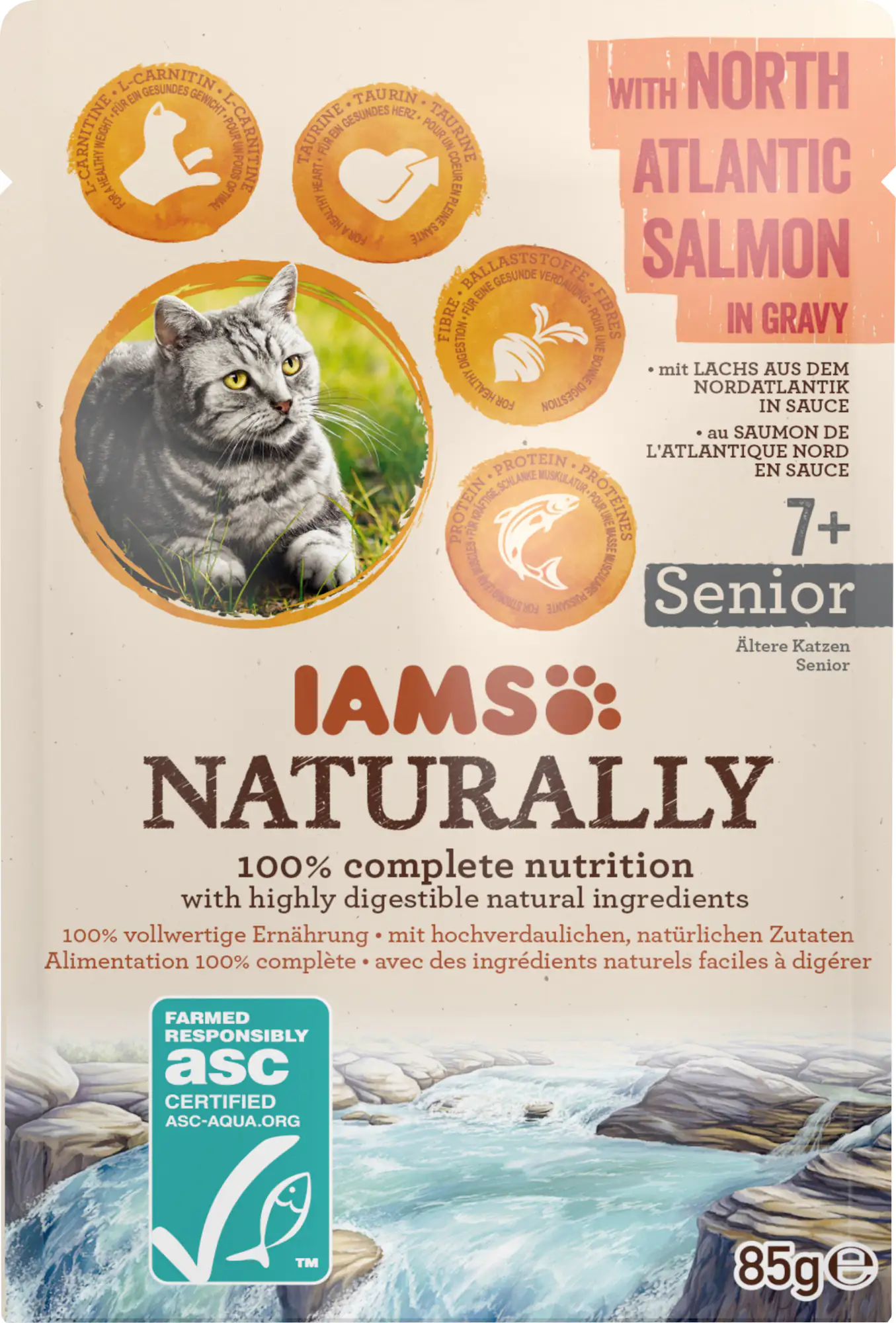 IAMS Naturally Katze Senior Lachs 85g 85g