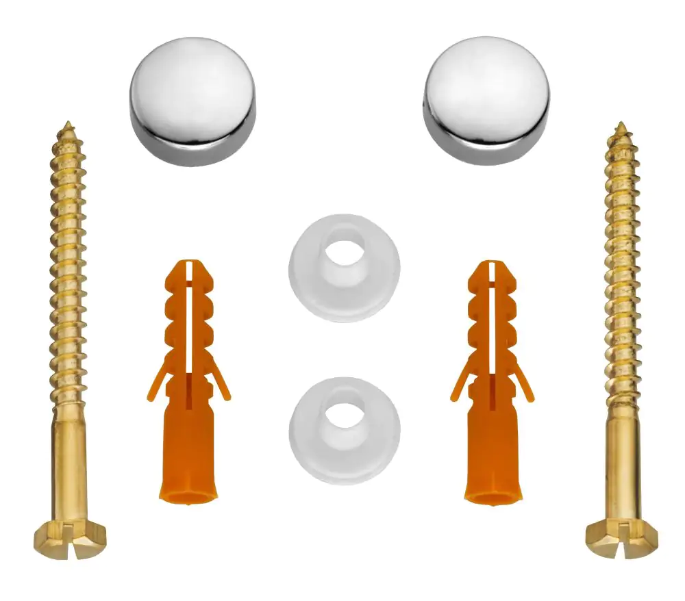 WC-Befestigung - für Stand WC mit Kappen / verchromt