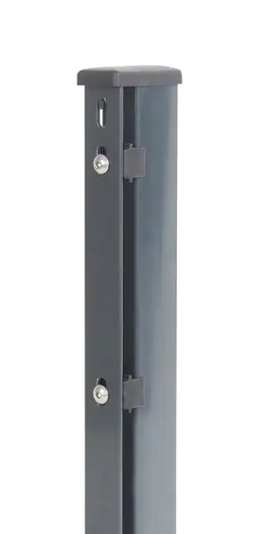 Alberts Zaunpfosten inkl. Flacheisen 240 cm 60 x 40 mm anthrazit