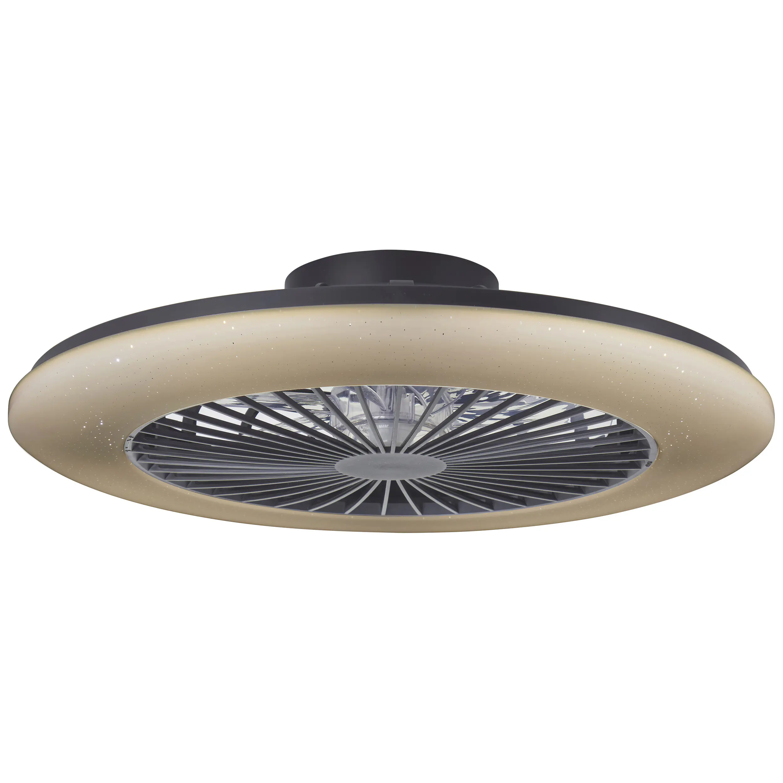 Brilliant LED Deckenleuchte mit Ventilator Salerno Ø 58 cm 55 W schwarz