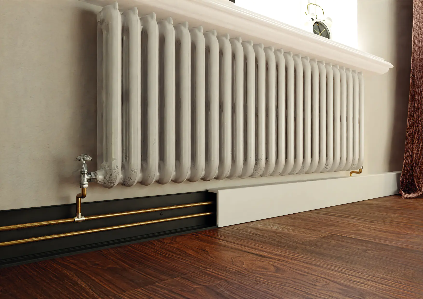 Neuhofer Rohrabdeckleiste 240 cm x 150 x 15 mm weiß