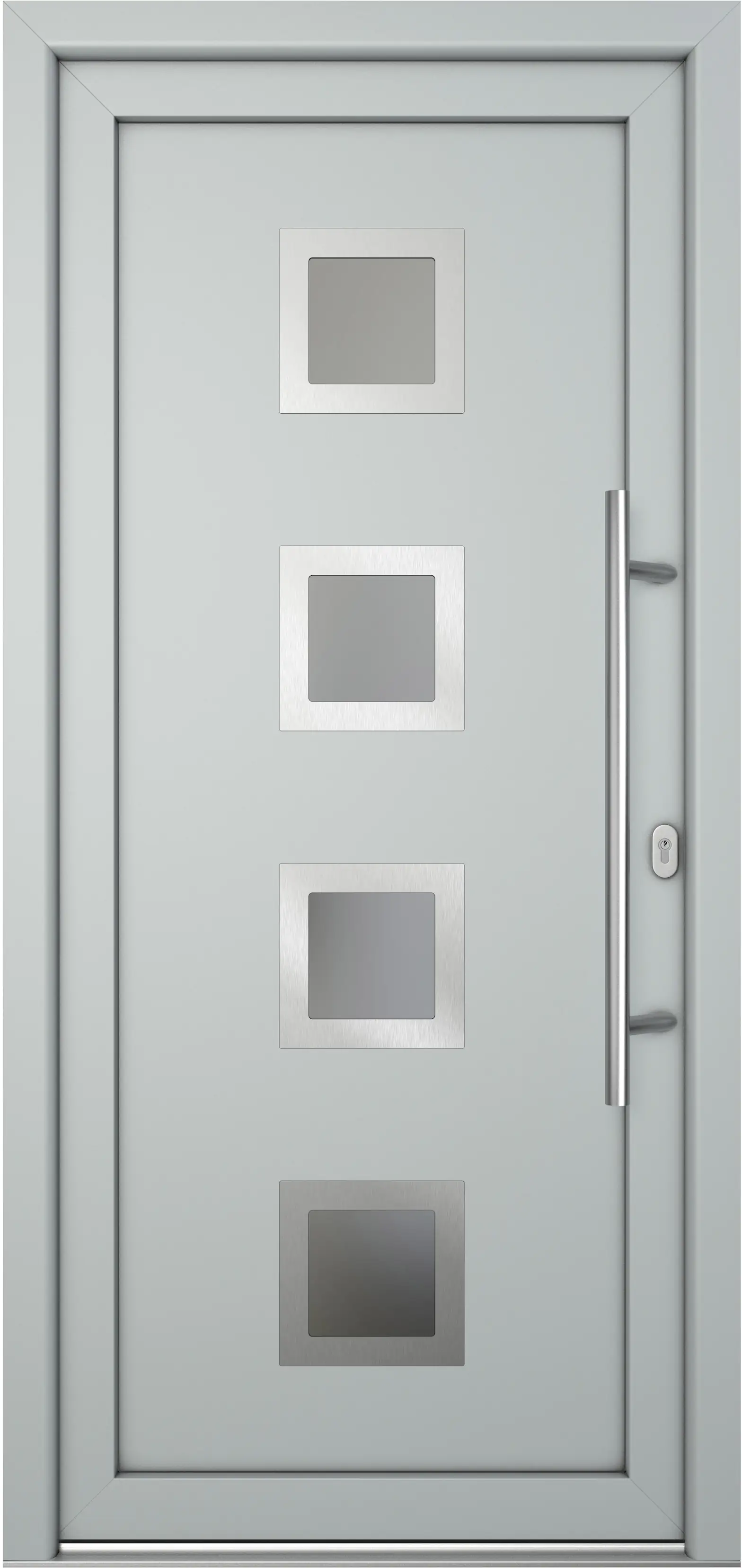 Meeth Haustür Signum Pro PVC Modell 84 88 x 200 cm DIN Rechts weiß/lichtgrau Meeth Haustür Signum Pro PVC Modell 84 88 x 200 cm DIN Rechts weiß/lichtgrau