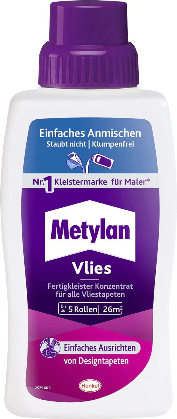 Metylan Vlies Fertigkleister Konzentrat 500 g Flasche, trocknet transparent Metylan Vlies Fertigkleister Konzentrat 500 g Flasche, trocknet transparent