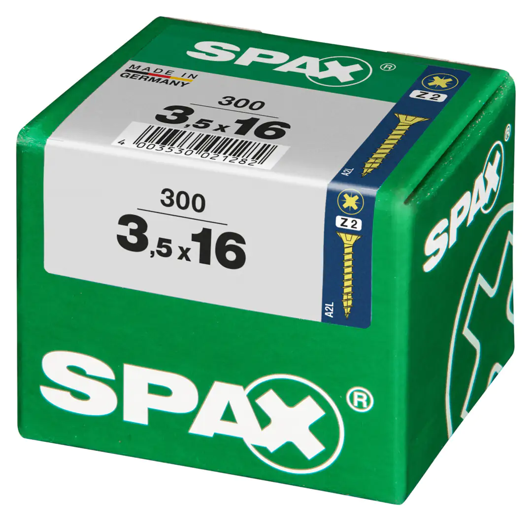Spax Universalschrauben 3.5 x 16 mm PZ 2 - 300 Stk.