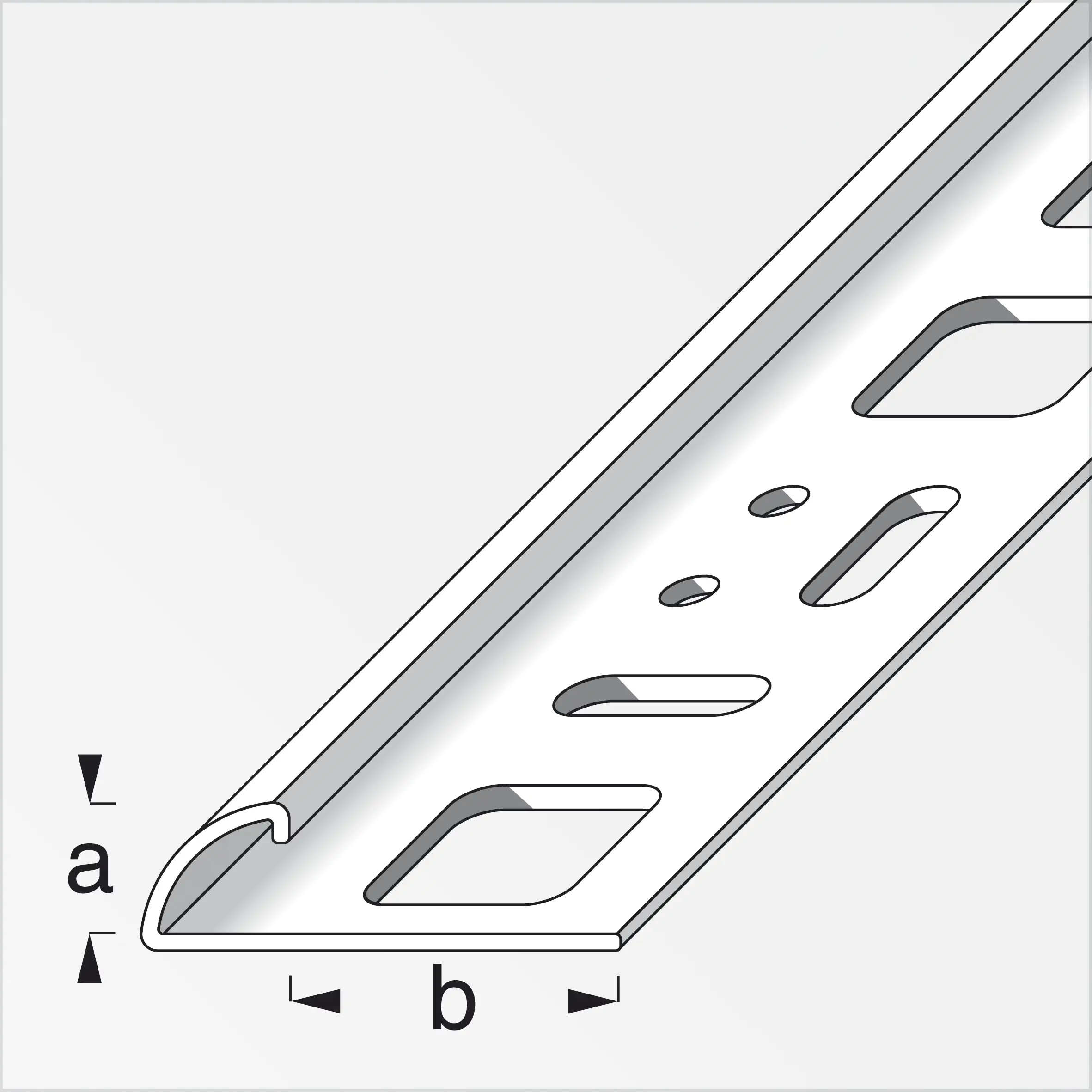 alfer Viertelkreisprofil Edelstahl roh natur