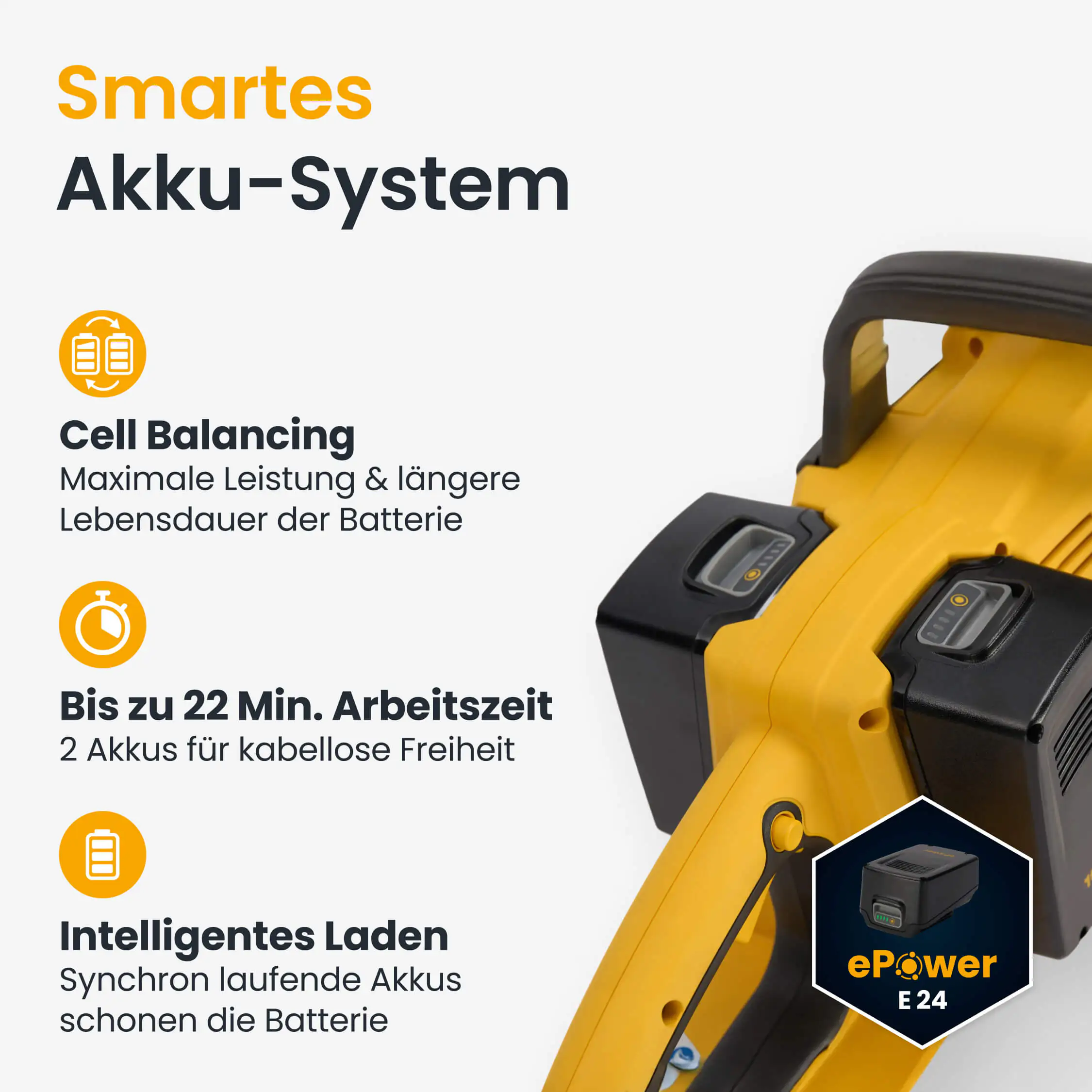 Stiga Akku-Kettensäge CS 300e mit Akku und Ladegerät