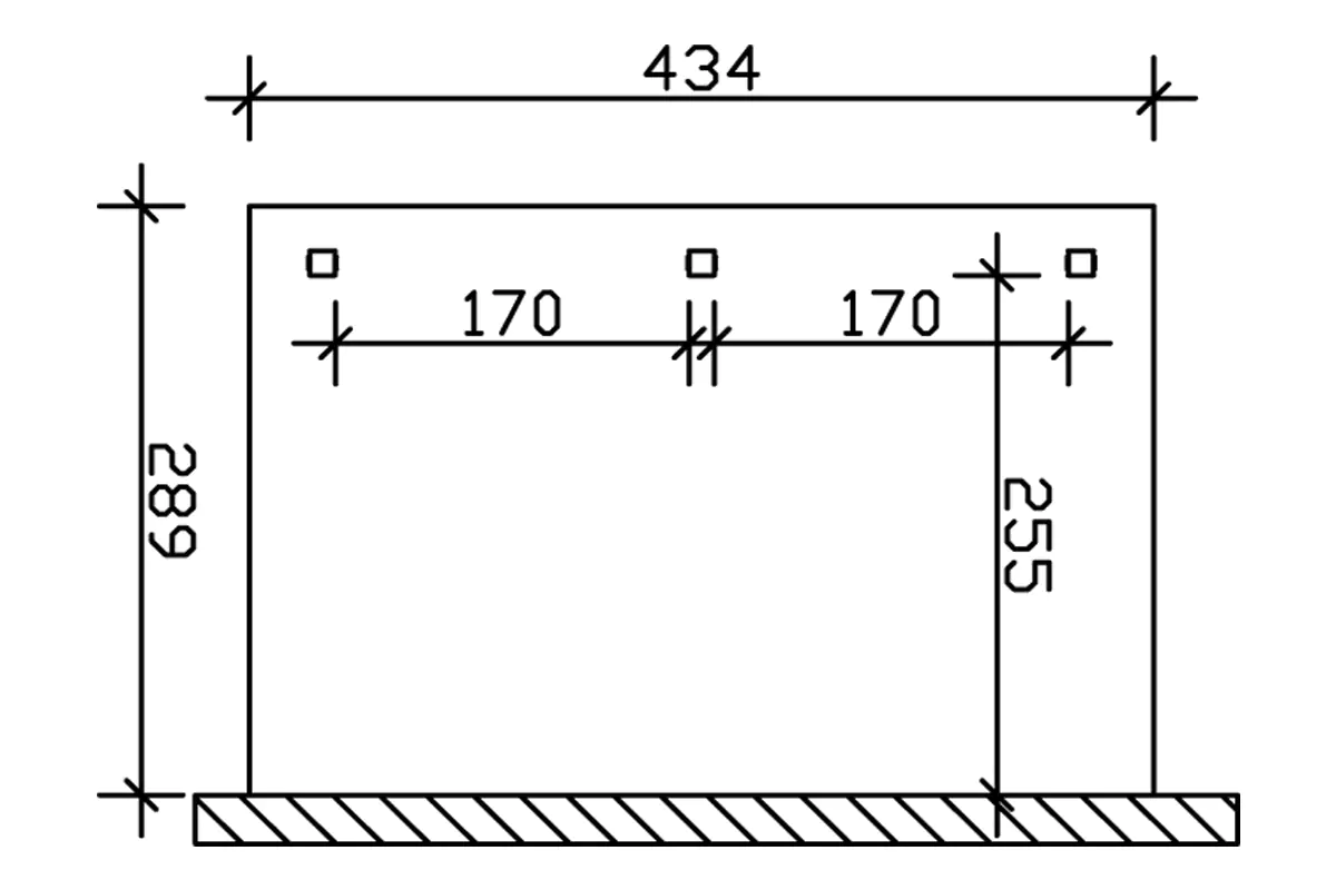 SKAN HOLZ Terrassenüberdachung Venezia 434 x 289 cm Leimholz
