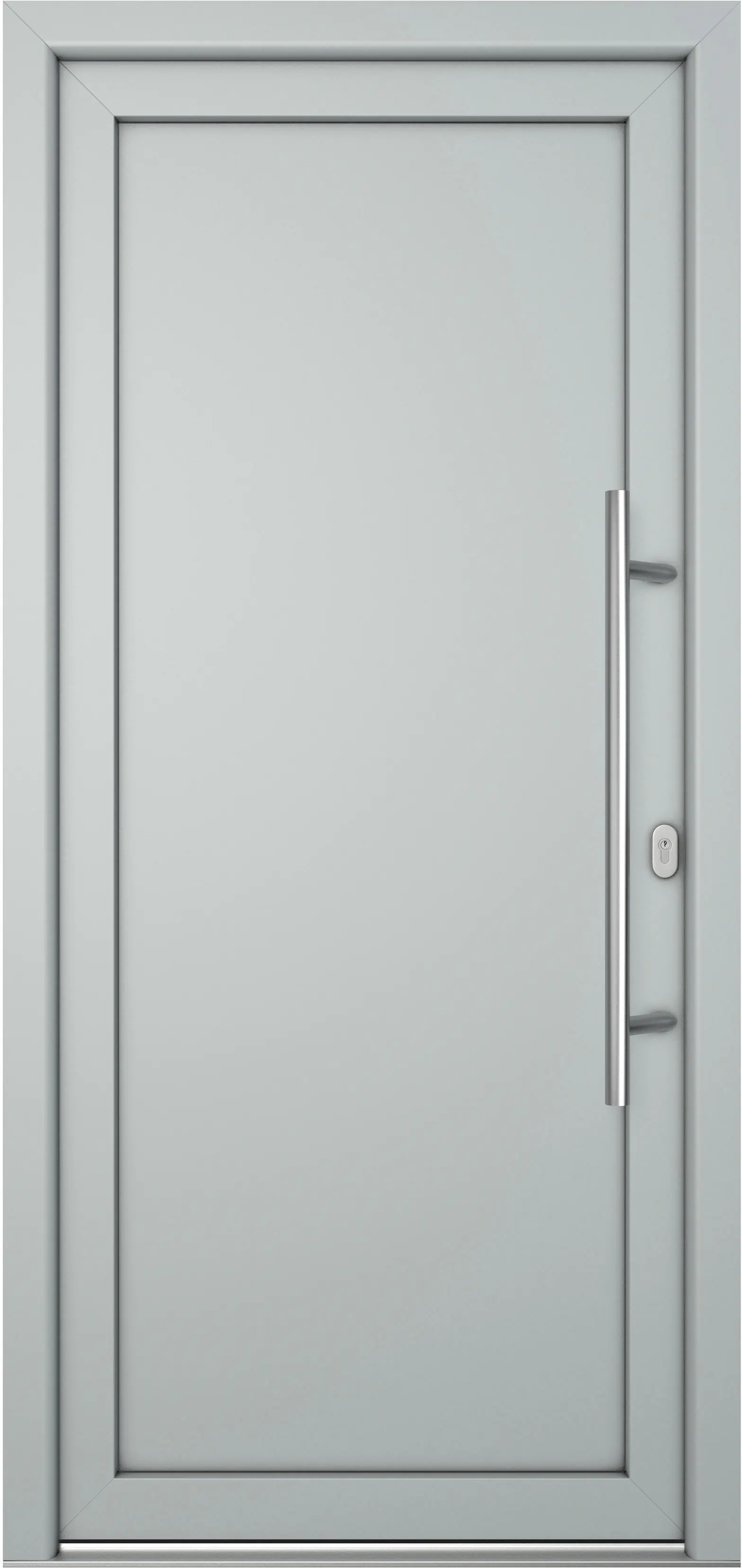 Meeth Haustür Signum Pro PVC Modell 01 88 x 200 cm DIN Rechts weiß/lichtgrau