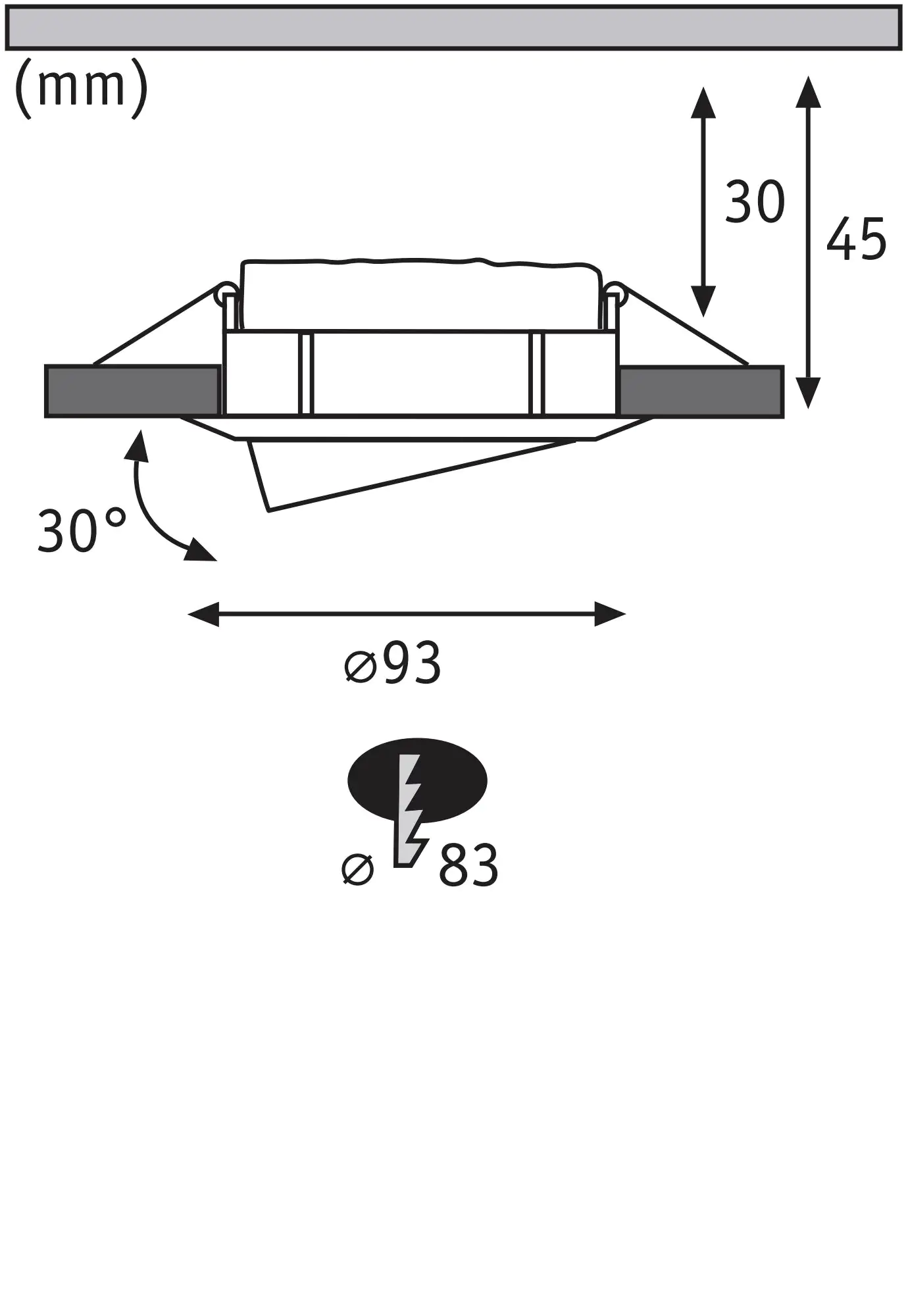 Paulmann LED Einbauleuchte Nova Plus chrom schwenkbar Ø 9,3 cm 