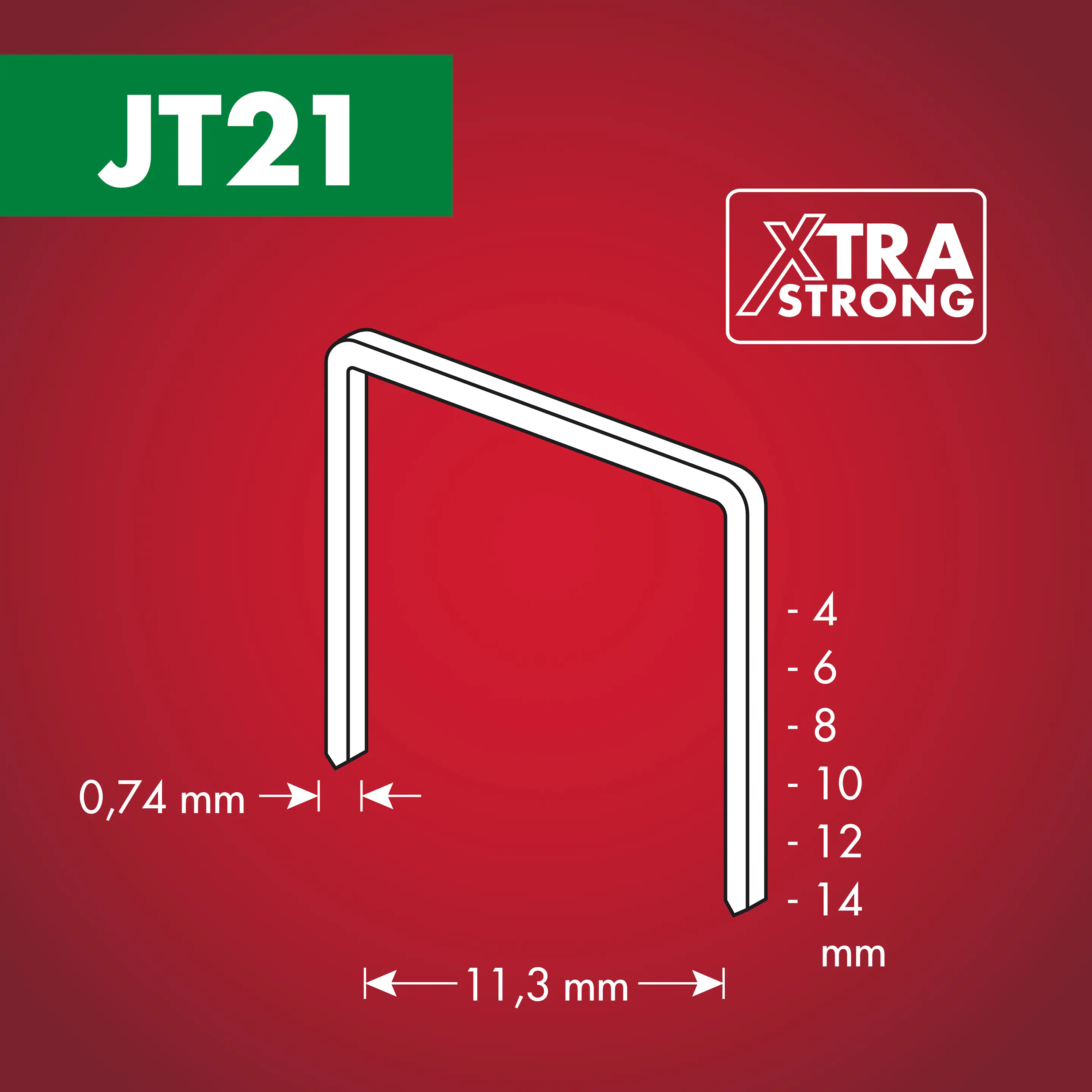 Arrow Tackerklammer Feindraht JT21 12 mm Stoff & Gewebe 1000 Stück