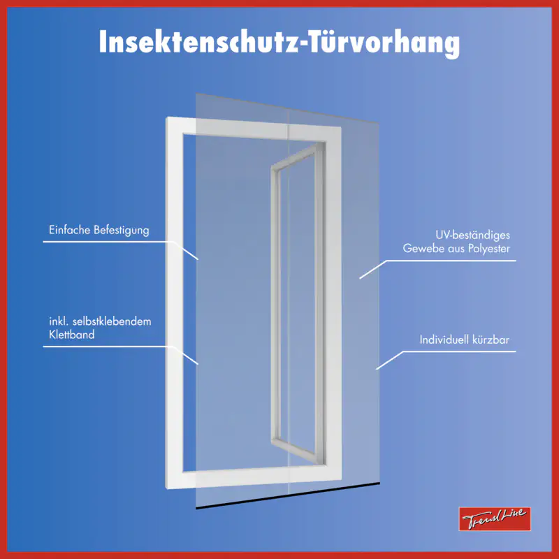 9003117315266_1 TrendLine Fliegenschutz Türvorhang 100 x 210 cm anthrazit kürzbar