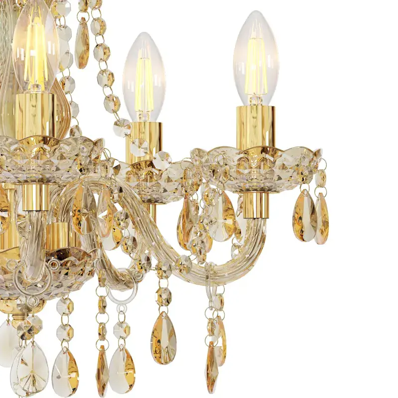 Globo Kronleuchter Marie 48 x 150 cm (Ø x H) goldfarben