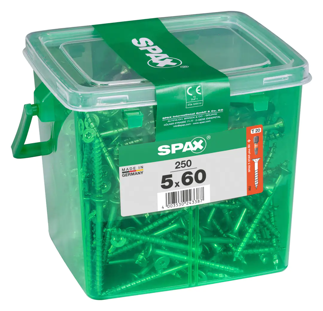 Spax Universalschrauben 5.0 x 60 mm TX 20 - 250 Stk. Spax Universalschrauben 5.0 x 60 mm TX 20 - 250 Stk.