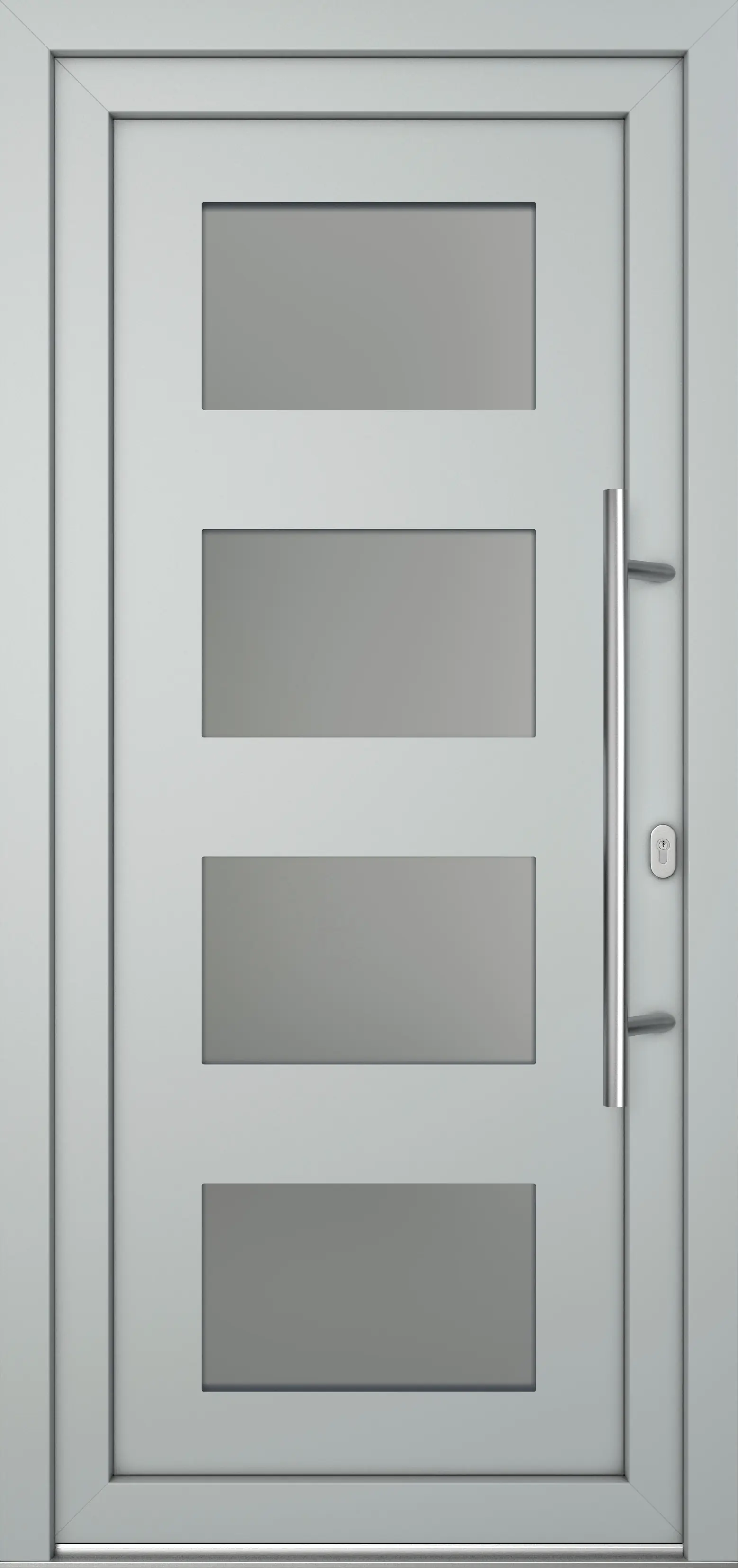 Meeth Haustür Optimal Pro PVC Modell 101 88 x 208 cm DIN Rechts weiß/lichtgrau Meeth Haustür Optimal Pro PVC Modell 101 88 x 208 cm DIN Rechts weiß/lichtgrau