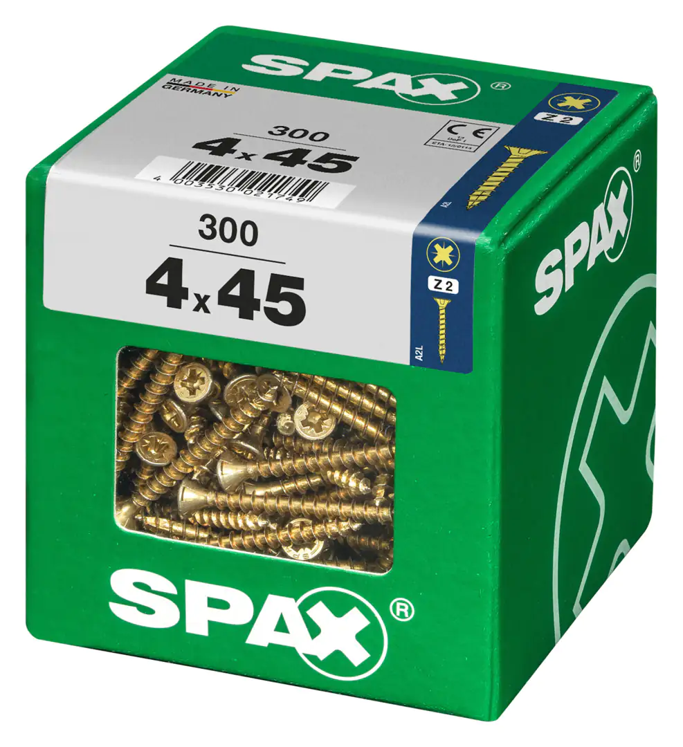 Spax Universalschrauben 4.0 x 45 mm PZ 2 - 300 Stk.