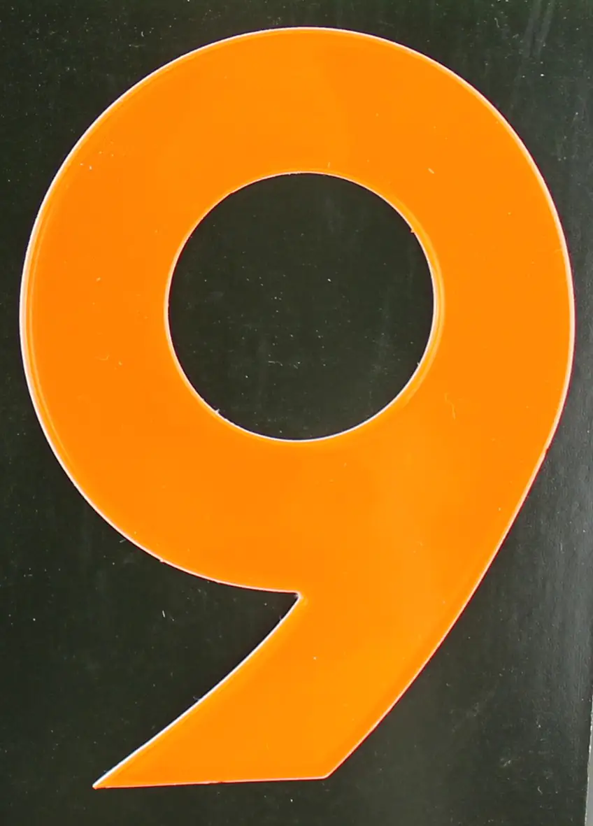 4004947548294 Conacord Reflektierende Klebezahl 9 orange 80 mm "9"