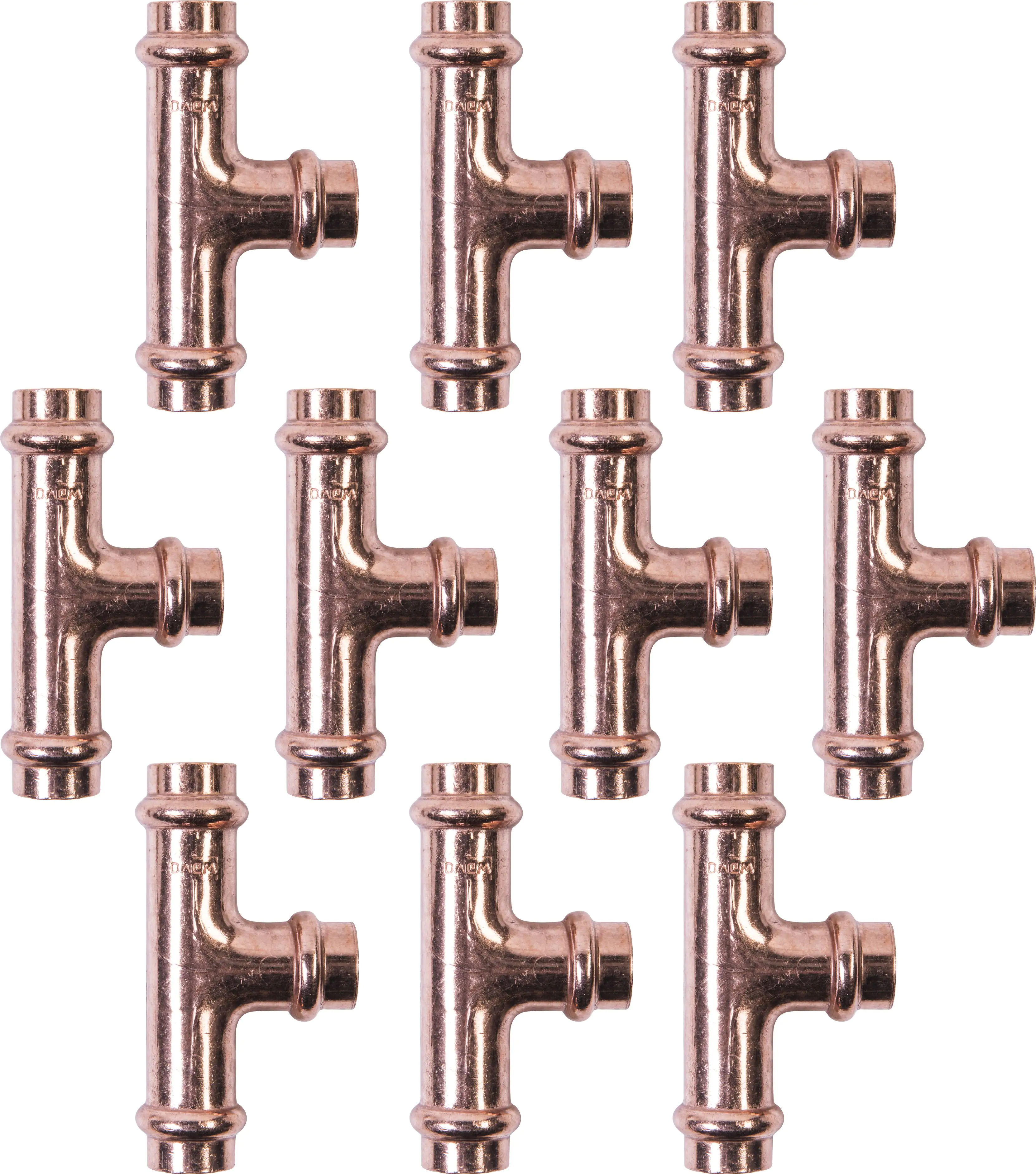 Cornat Press-T-Stück Kupfer, ø 15 mm, 10 Stück