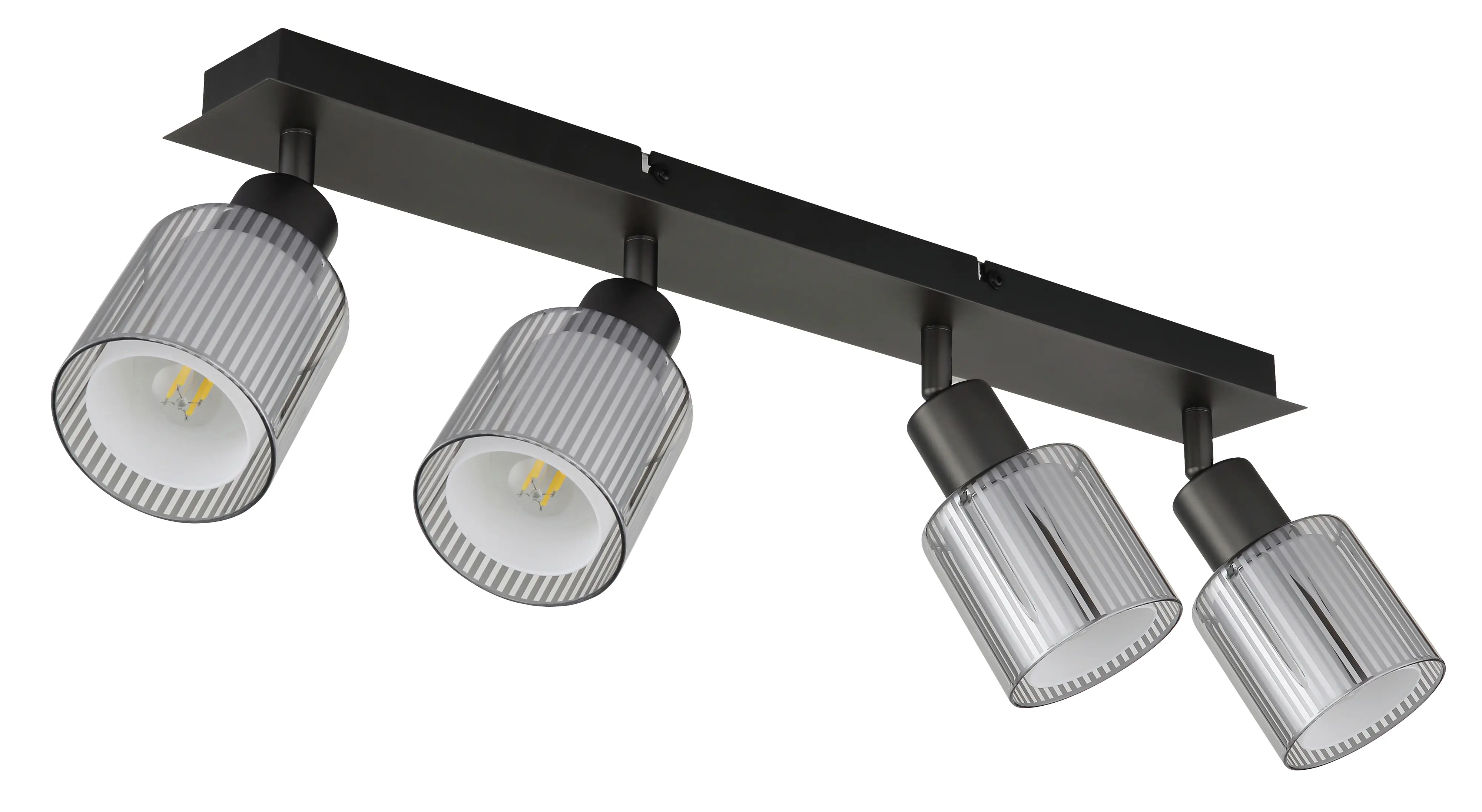 Globo Strahler Villegas 56 x 18,6 cm schwarz-chrom matt