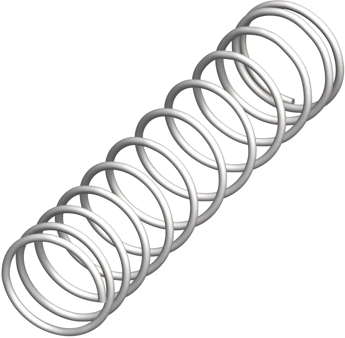 alfer Druckfeder M5, Maß B: 7.5 mm Stahl roh natur