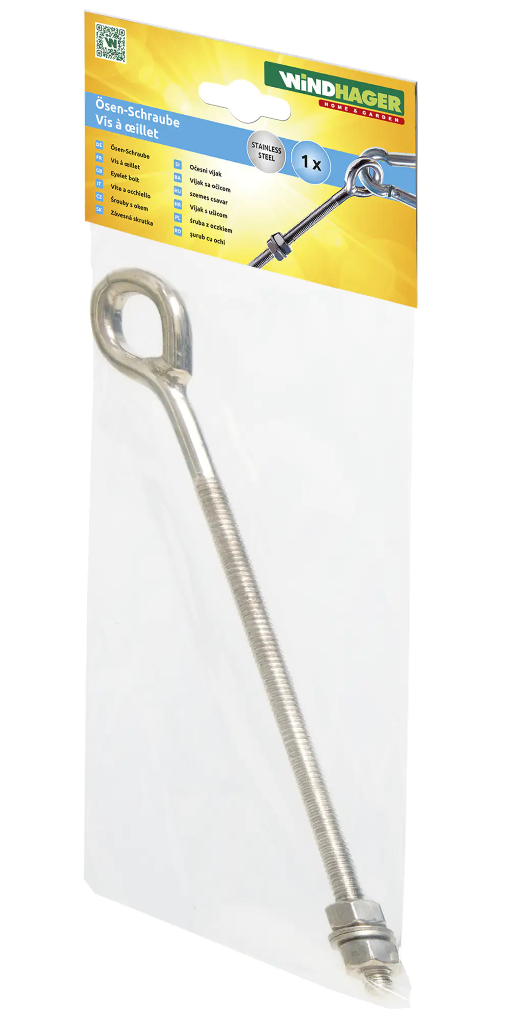 Windhager Ösen-Schraube 10 cm, Edelstahl